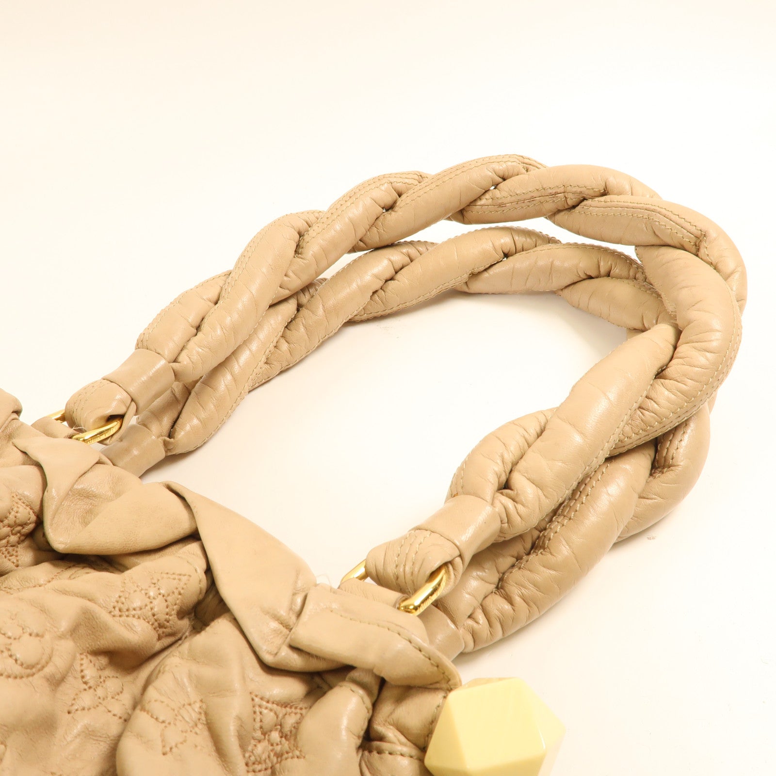 LOUIS VUITTON 羊皮皮革 Olympe Stratus 金扣肩背袋