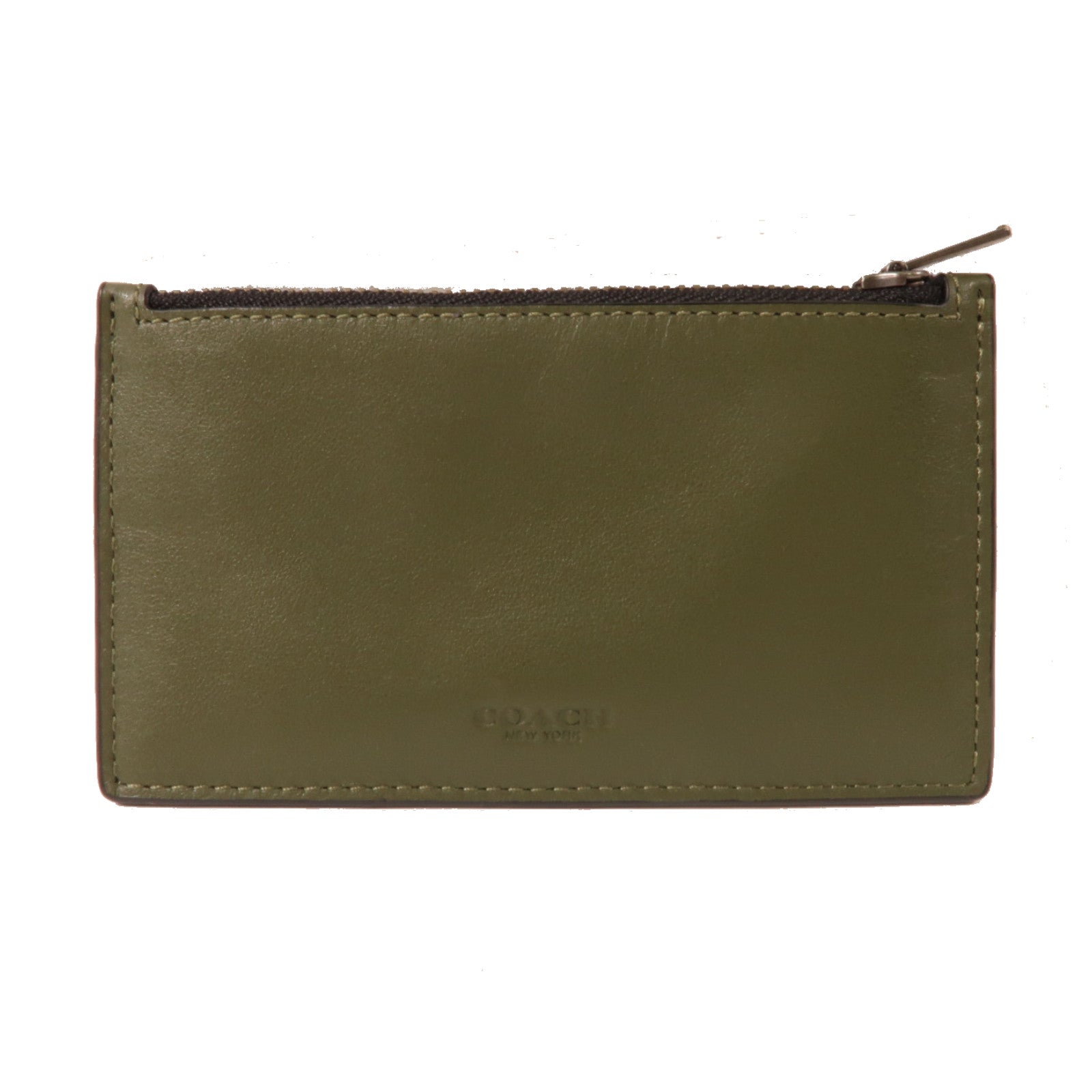 COACH 牛皮皮革Card Case卡片套墨綠色