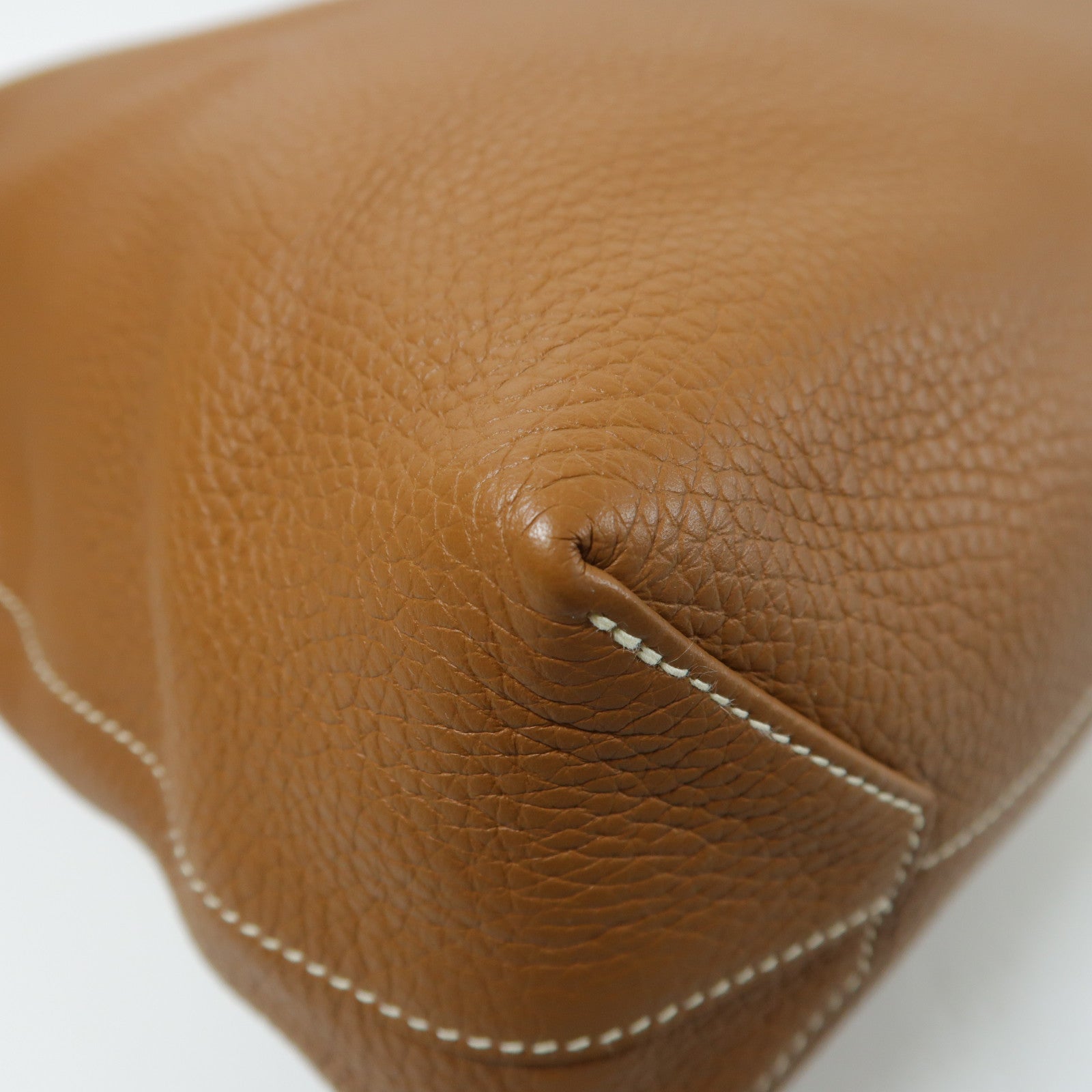 HERMES Clemence皮革Double Sens 45肩背袋Gold/Orange