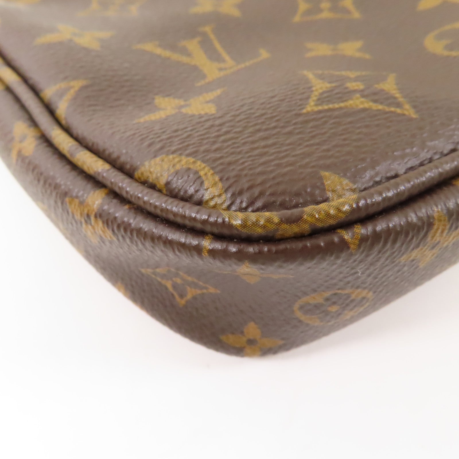 LOUIS VUITTON Monogram Multi Pochette Accessoires金扣肩背袋棕色