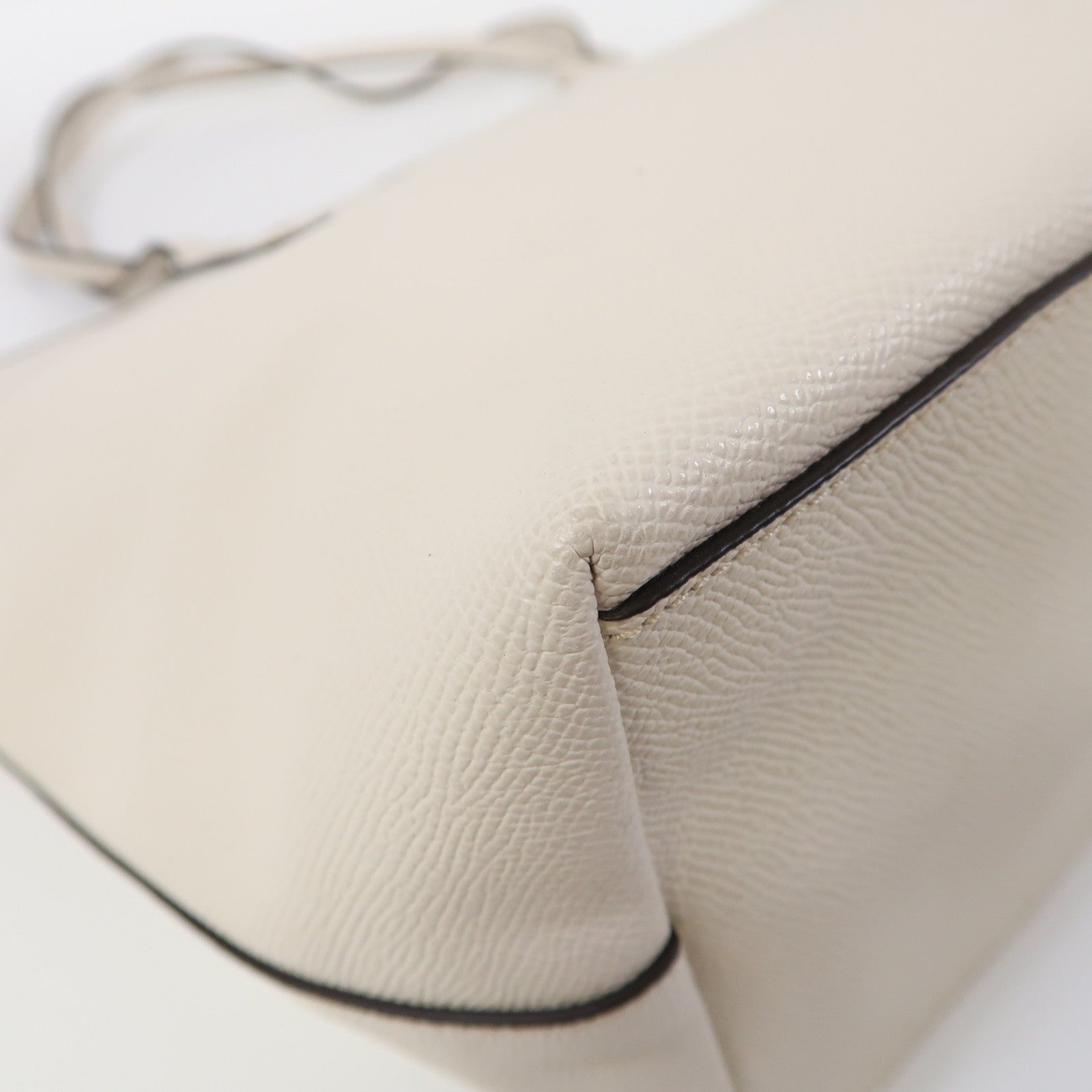 COACH 牛皮皮革Shoulder Bag金扣肩背袋白色