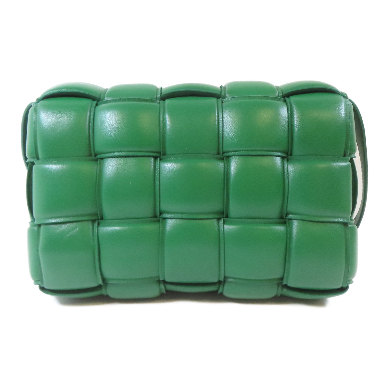 BOTTEGA VENETA 【激減優惠】牛皮皮革Padded Cassette金扣肩背袋綠色