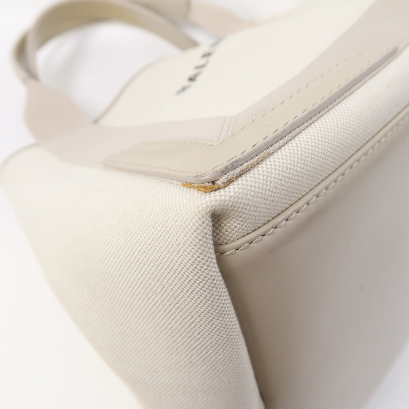 BALENCIAGA 帆布Tote Bag銀扣手挽袋米色