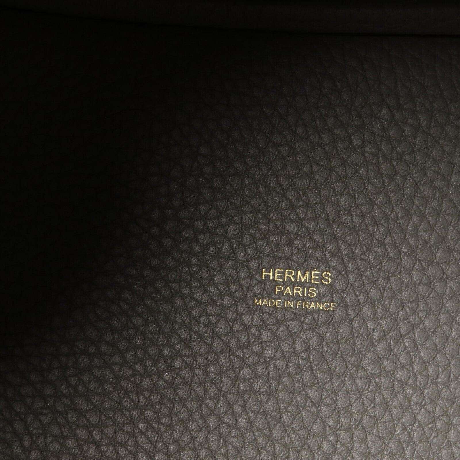 HERMES Clemence皮革Picotin PM手挽袋Gris Meyer