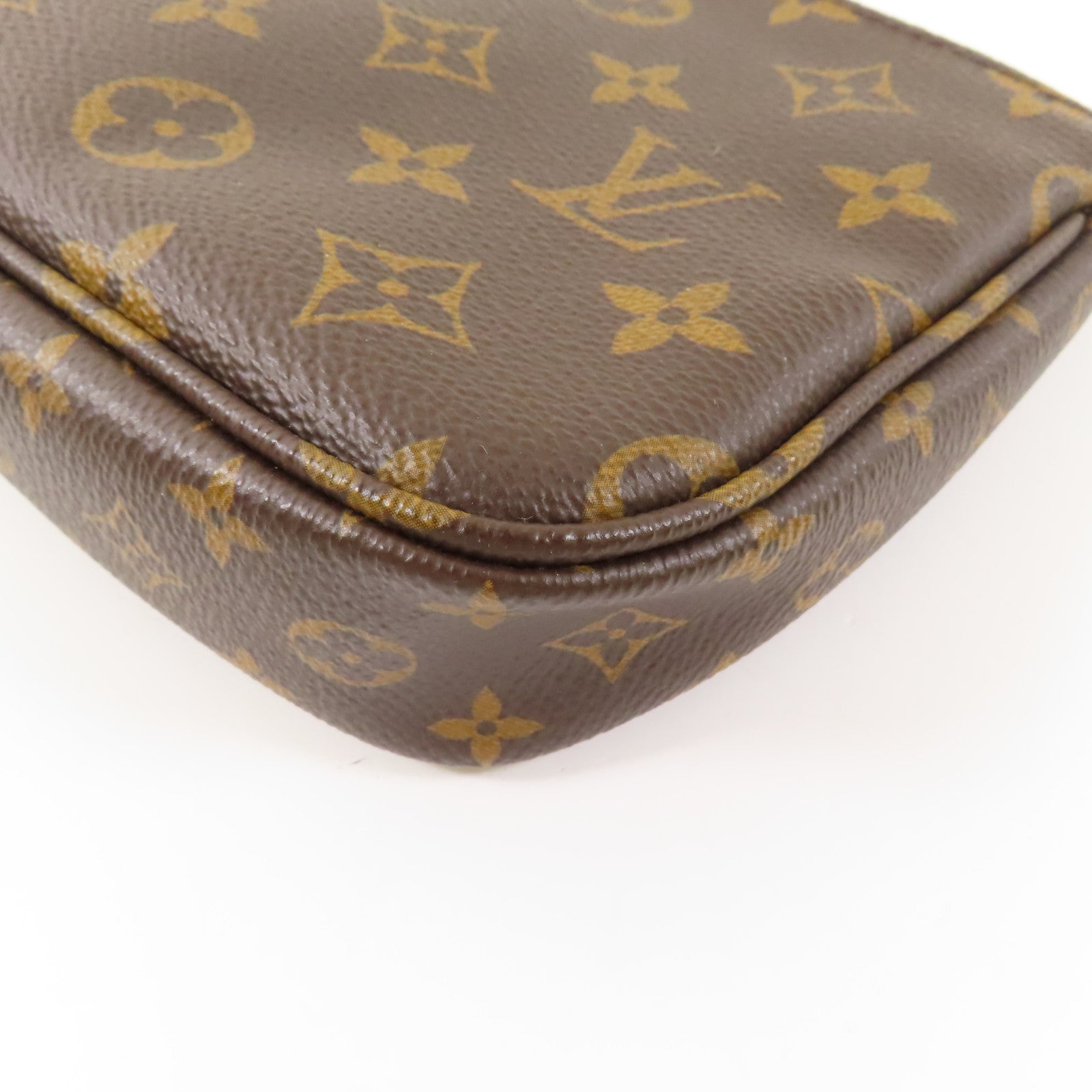 LOUIS VUITTON Monogram Multi Pochette Accessoires金扣肩背袋棕色