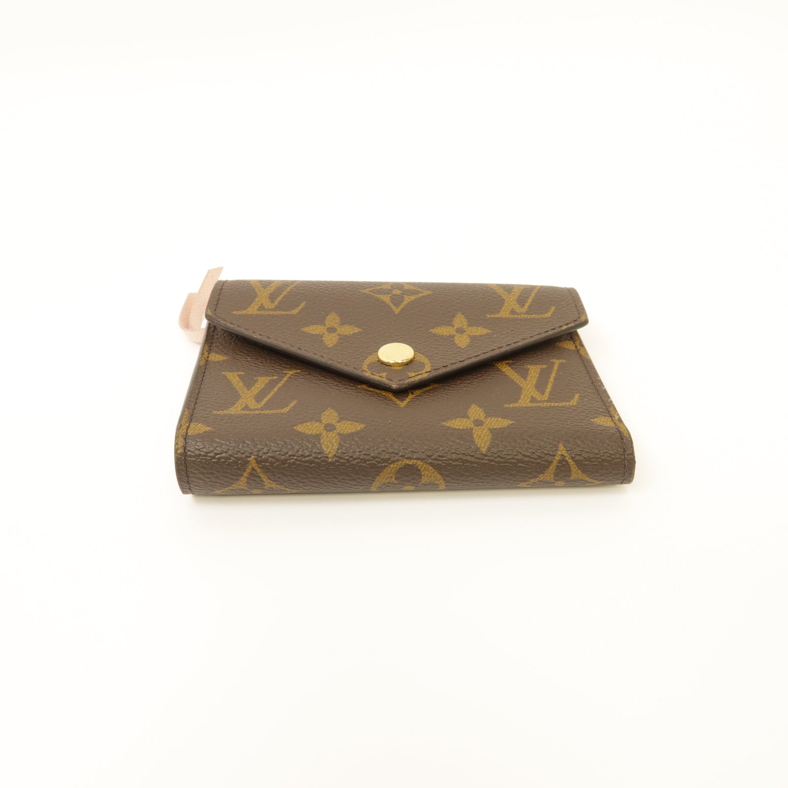LOUIS VUITTON Monogram Victorine Wallet金扣錢包棕色/粉紅色