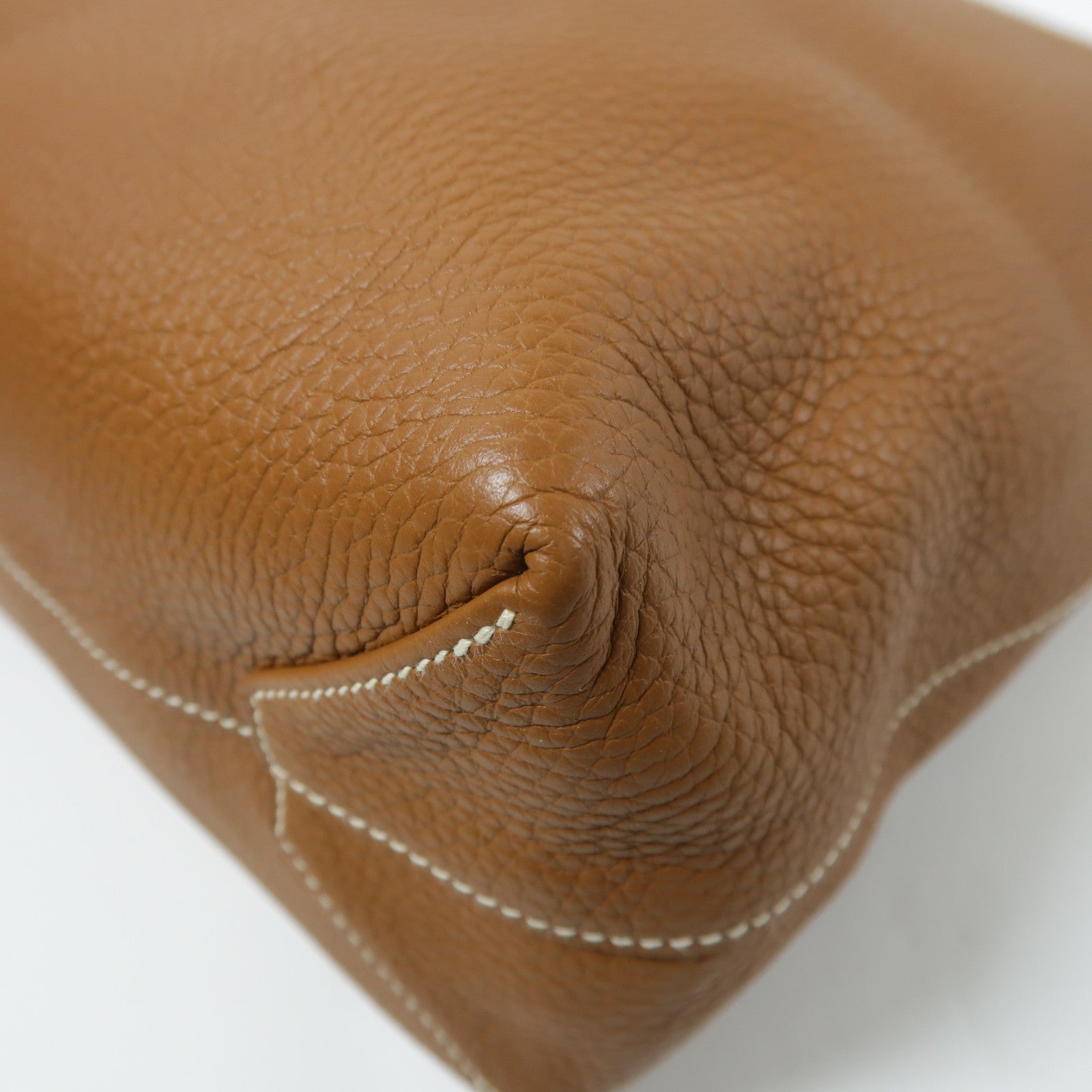 HERMES Clemence皮革Double Sens 45肩背袋Gold/Orange