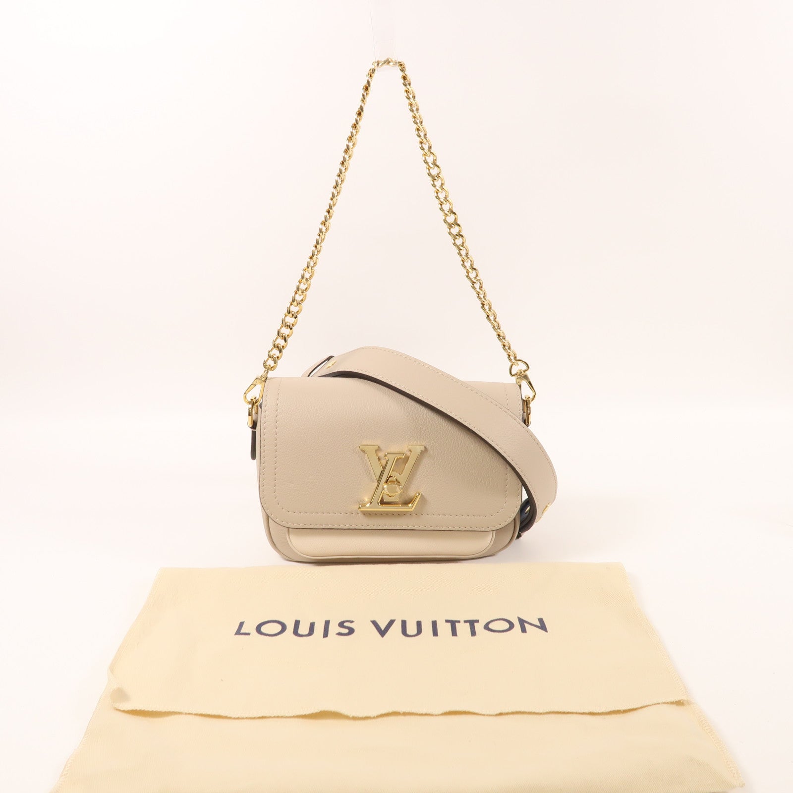 LOUIS VUITTON 牛皮皮革Lockme Tender金扣肩背袋