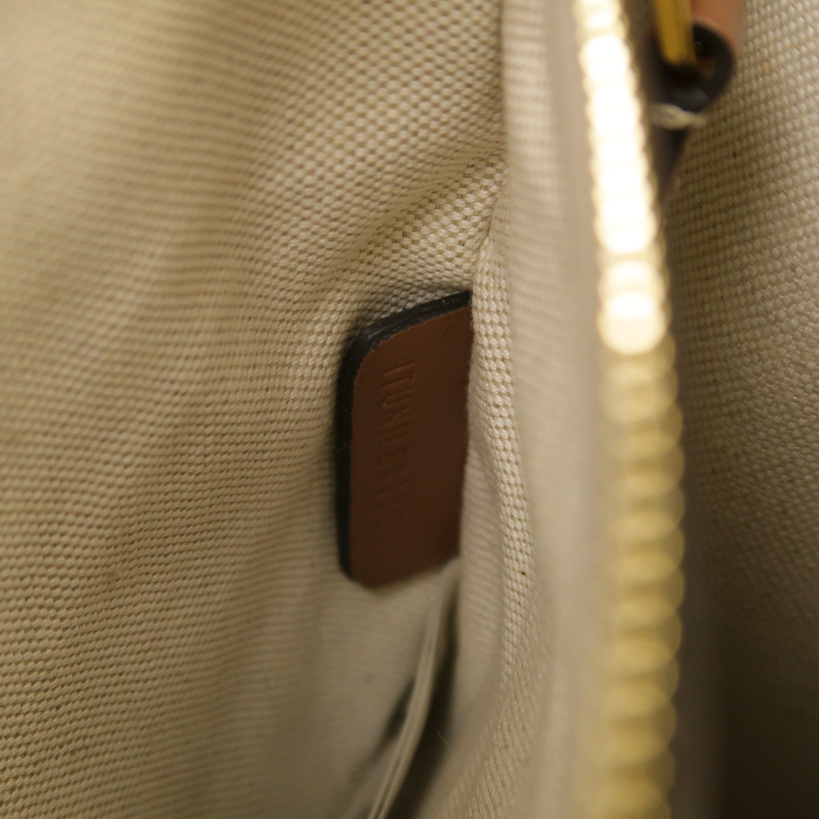 BURBERRY 帆布Pocket Bag金扣手挽肩背兩用袋啡色2