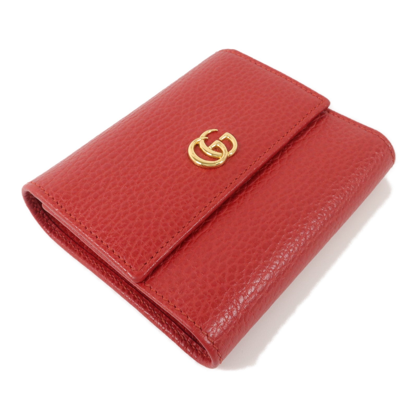 GUCCI 牛皮皮革Marmont Trifold Wallet錢包