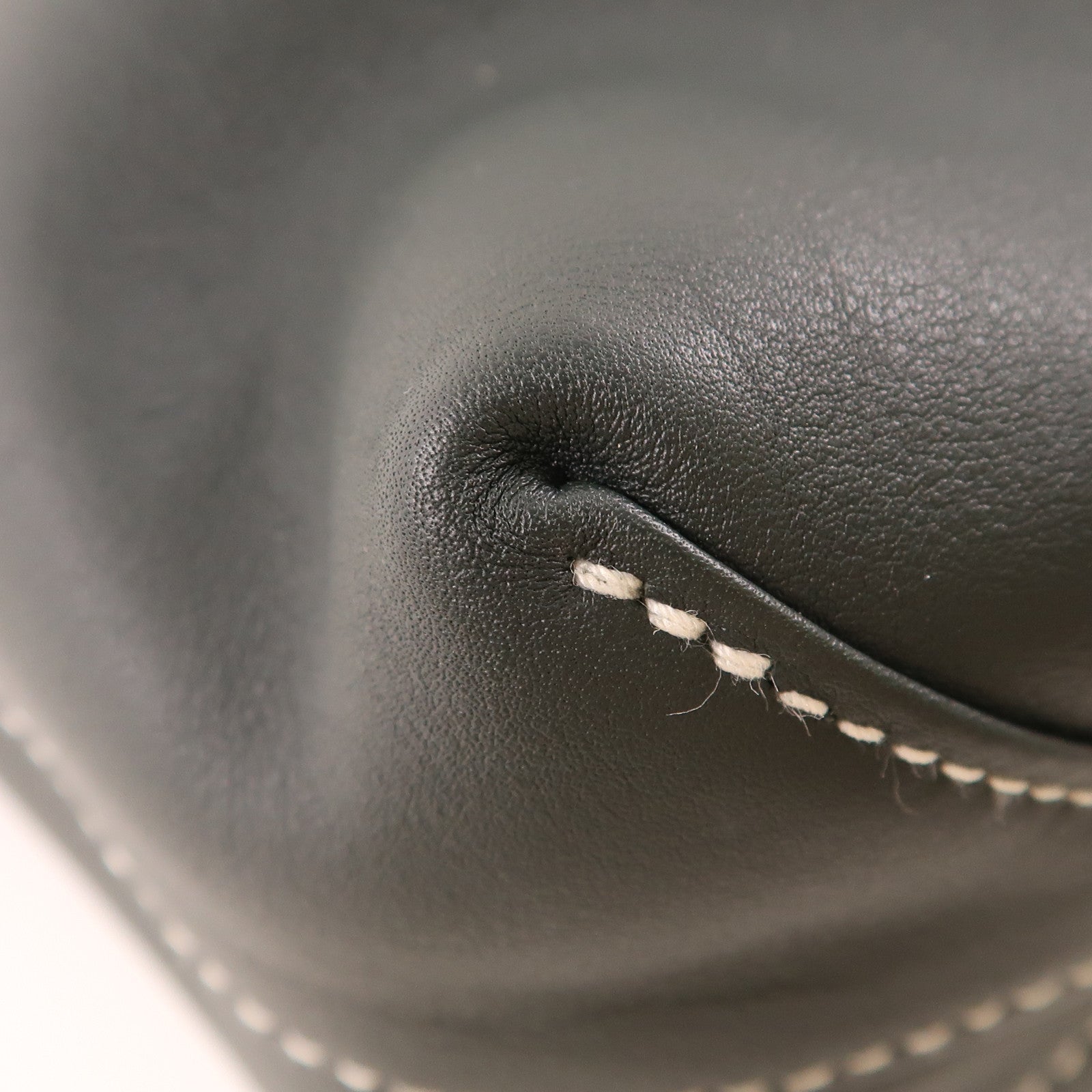 HERMES Swift皮革Double Sens 28肩背袋/手挽袋Bambou/Vert Anglais/Gris Perle