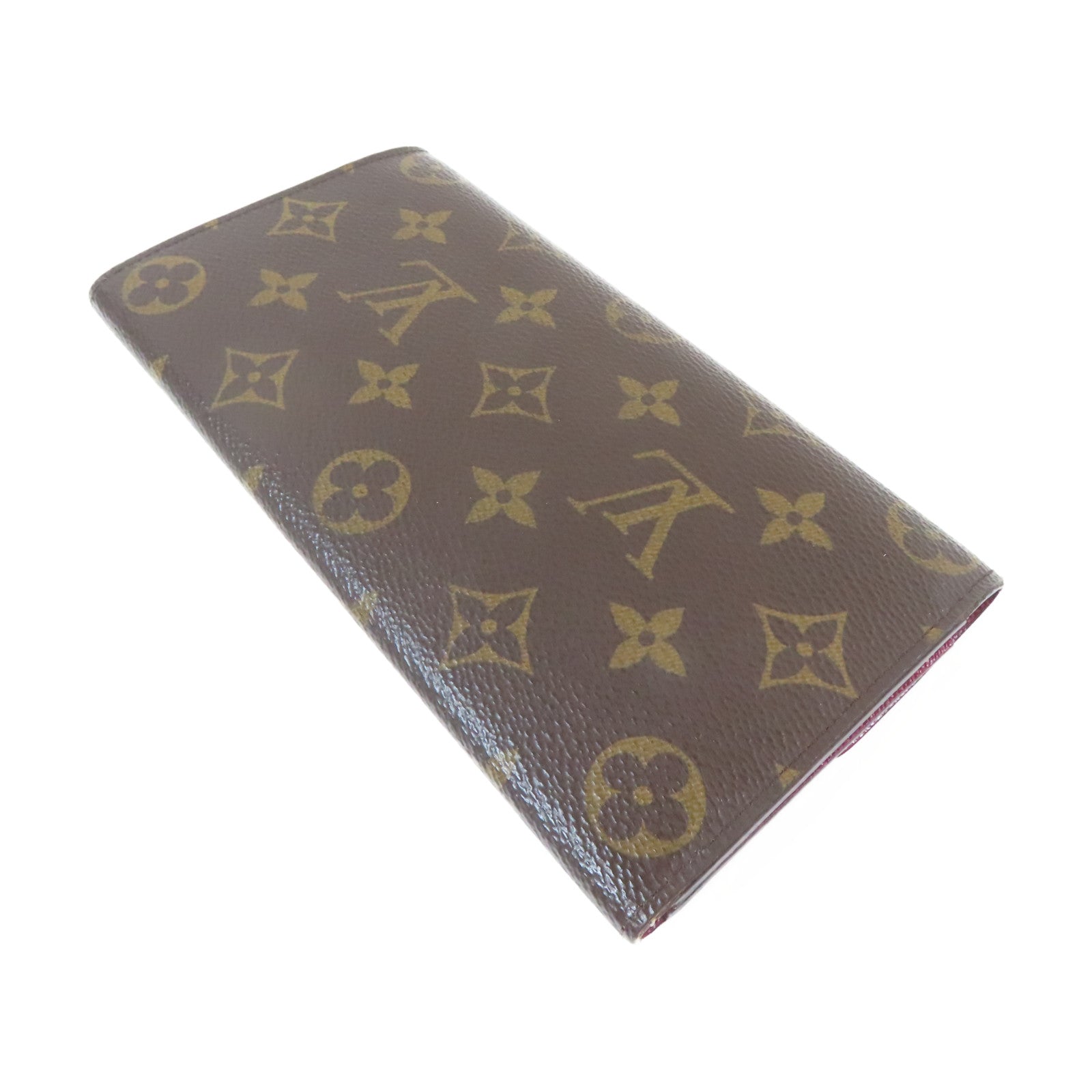 LOUIS VUITTON Monogram Emilie金扣長錢包啡色
