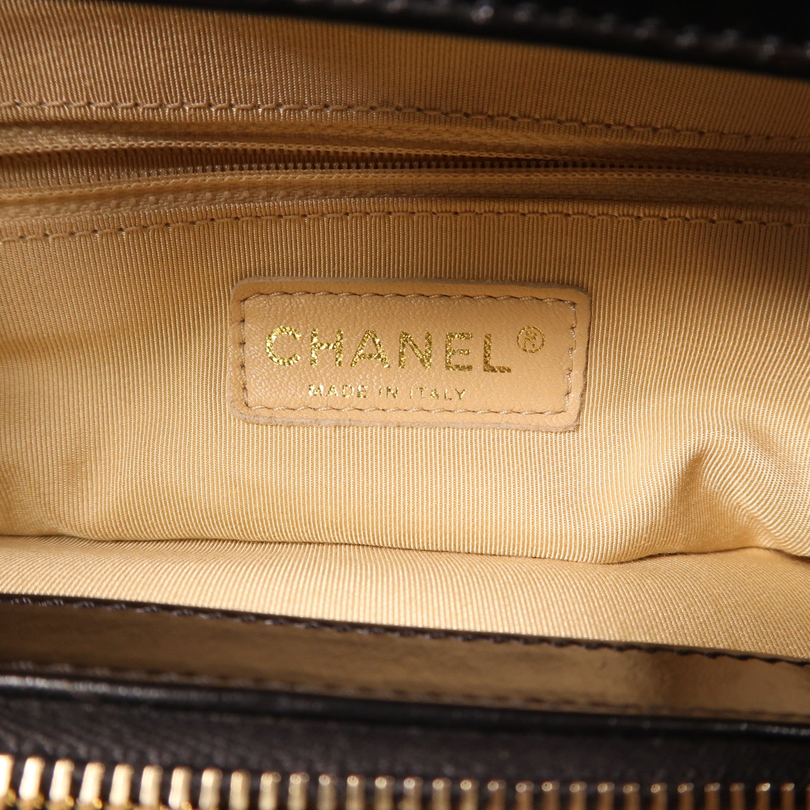 CHANEL 牛皮皮革2way Shoulder Bag金扣手挽肩背兩用袋