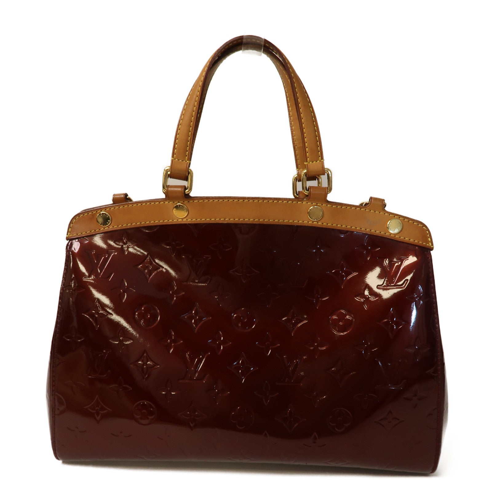 LOUIS VUITTON 【激減優惠】Vernis Blair GM金扣手挽肩背兩用袋酒紅色