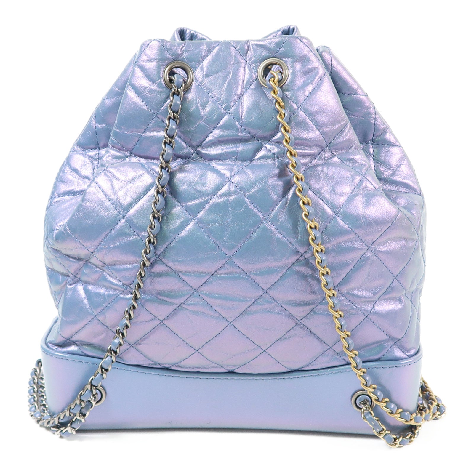 CHANEL 牛皮皮革Garbrielle Backpack鏈帶背包