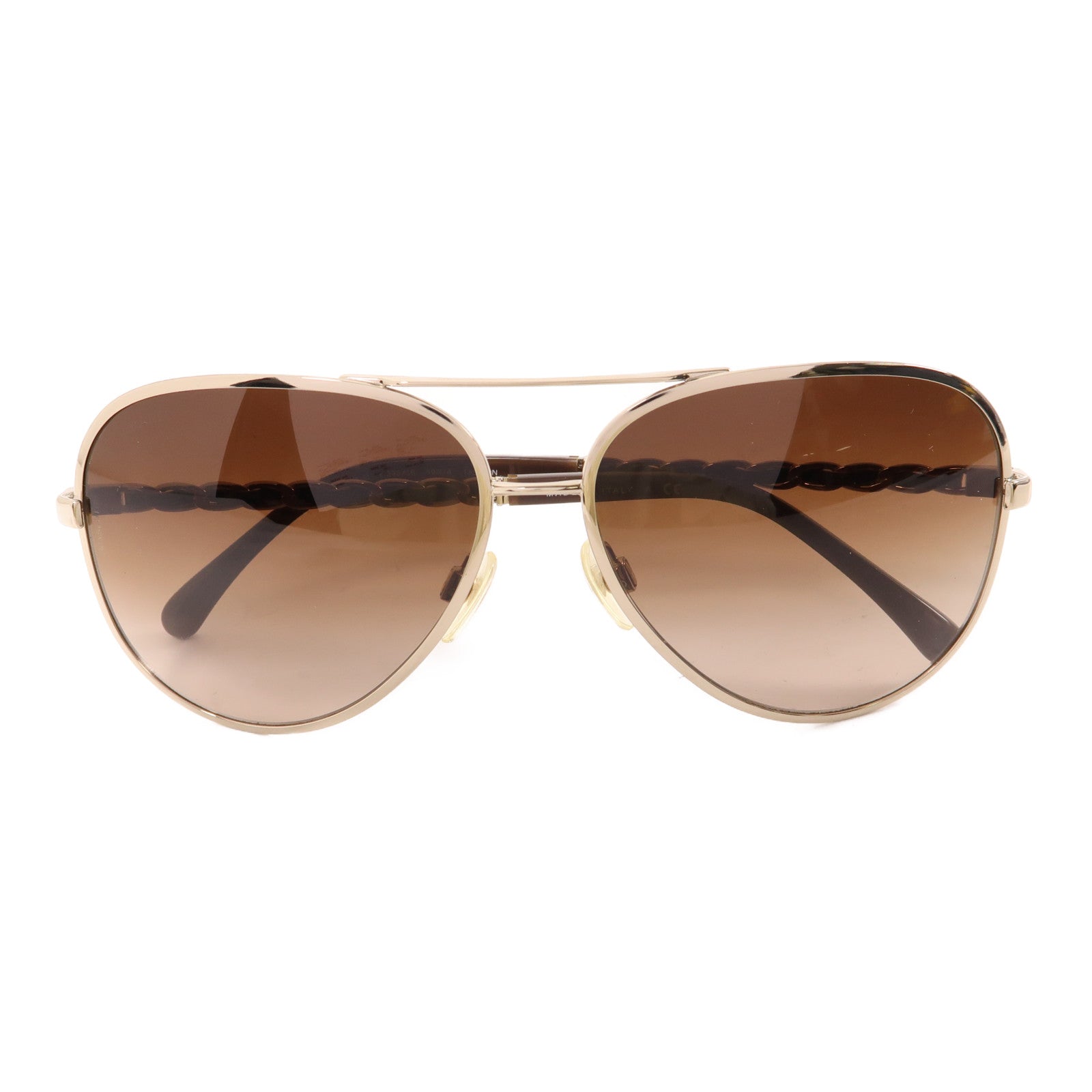 CHANEL 金屬/PVC Sunglasses太陽眼鏡棕色