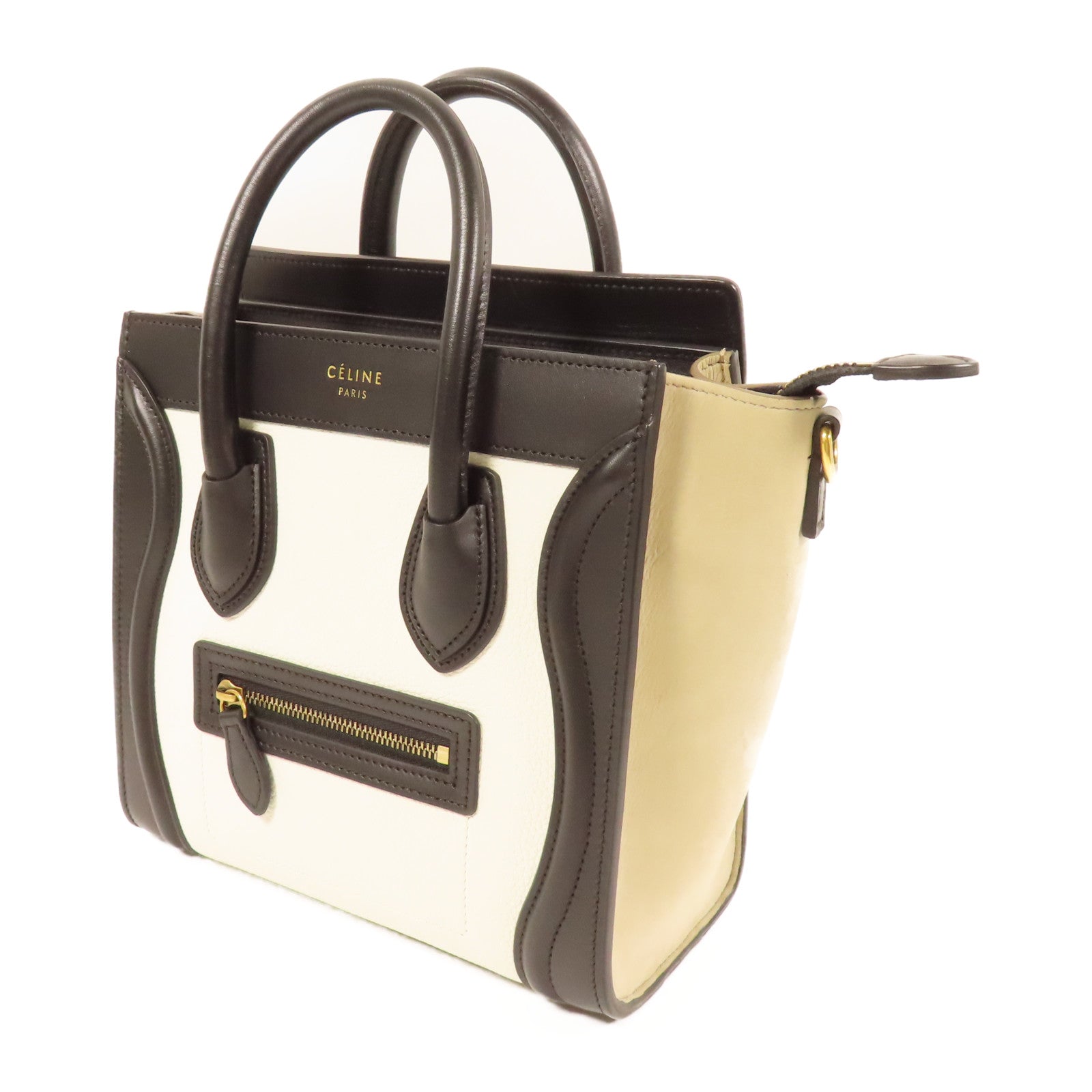 CELINE 牛皮皮革Nano Luggage金扣手挽肩背兩用袋