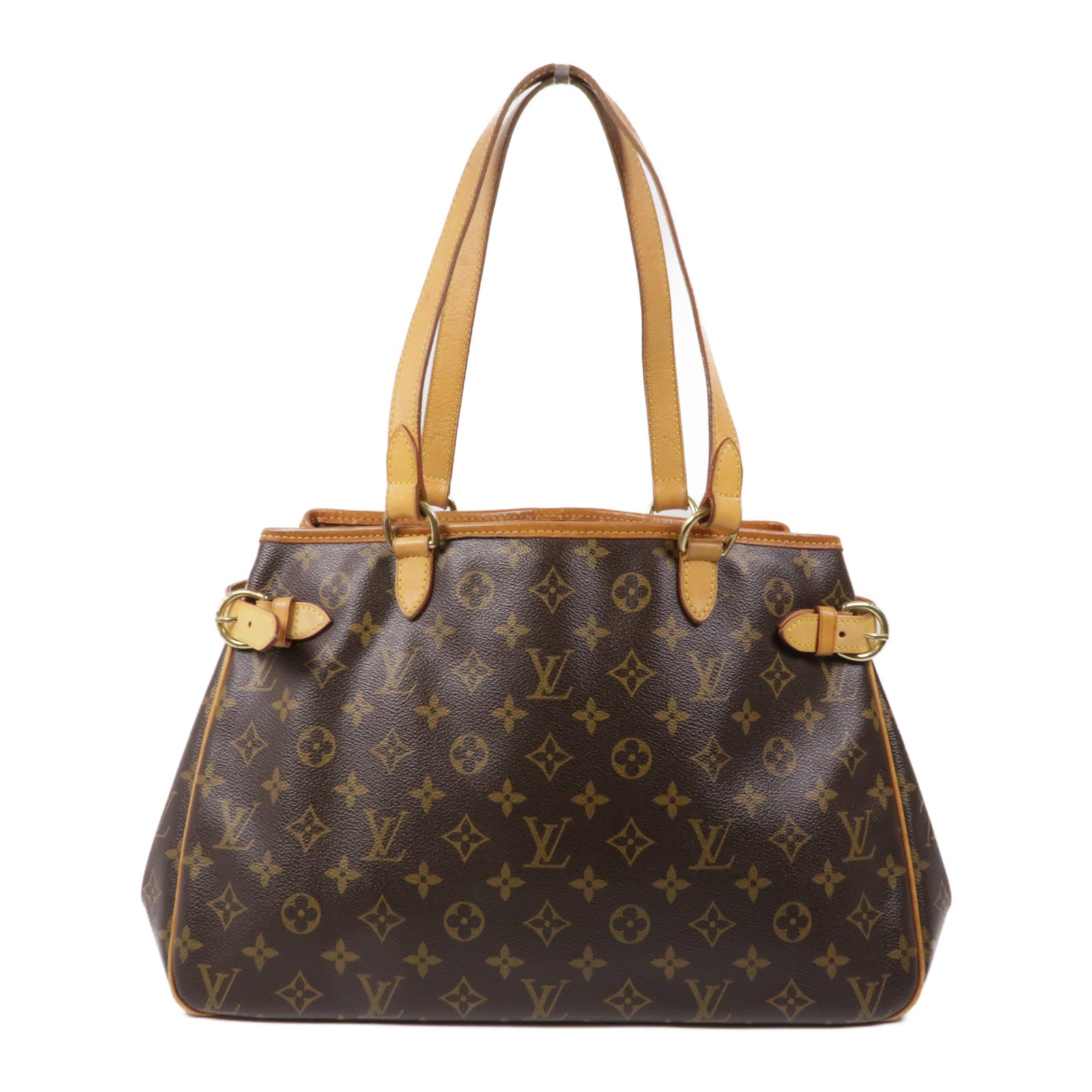 LOUIS VUITTON Monogram Batignolles Horizontal金扣肩背袋棕色