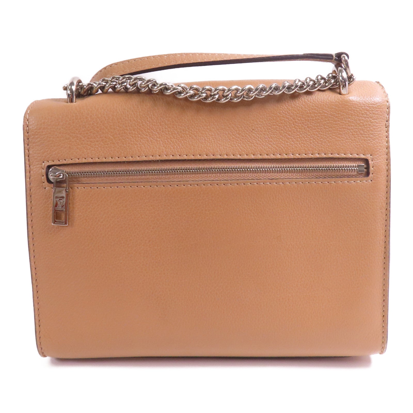 LOUIS VUITTON 牛皮皮革MyLockme BB銀扣鏈帶肩背袋