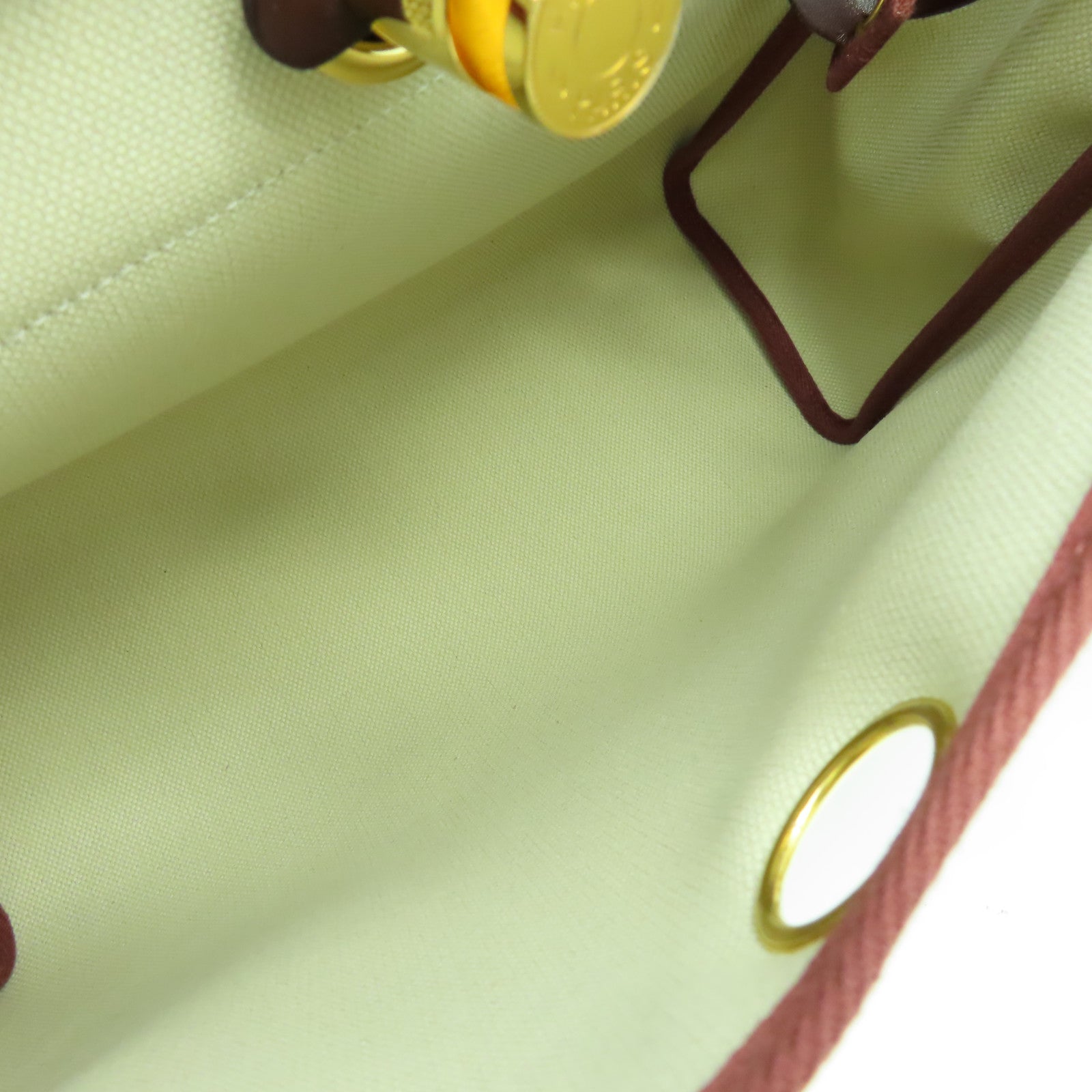 HERMES 【激減優惠】帆布Herbag PM金扣手挽肩背兩用袋鱷魚專屬白色
