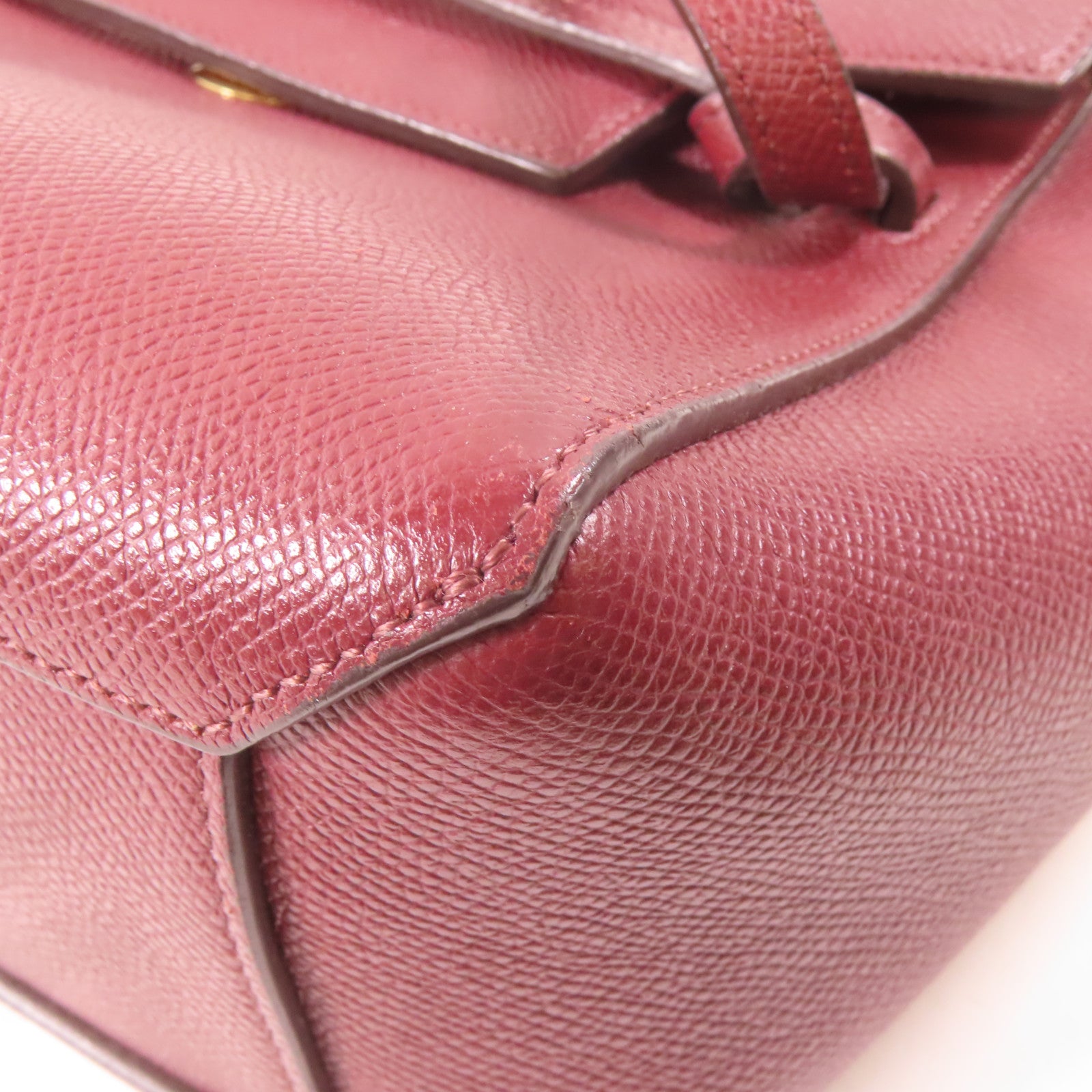 CELINE 牛皮皮革Belt Bag金扣手挽肩背兩用袋紅色