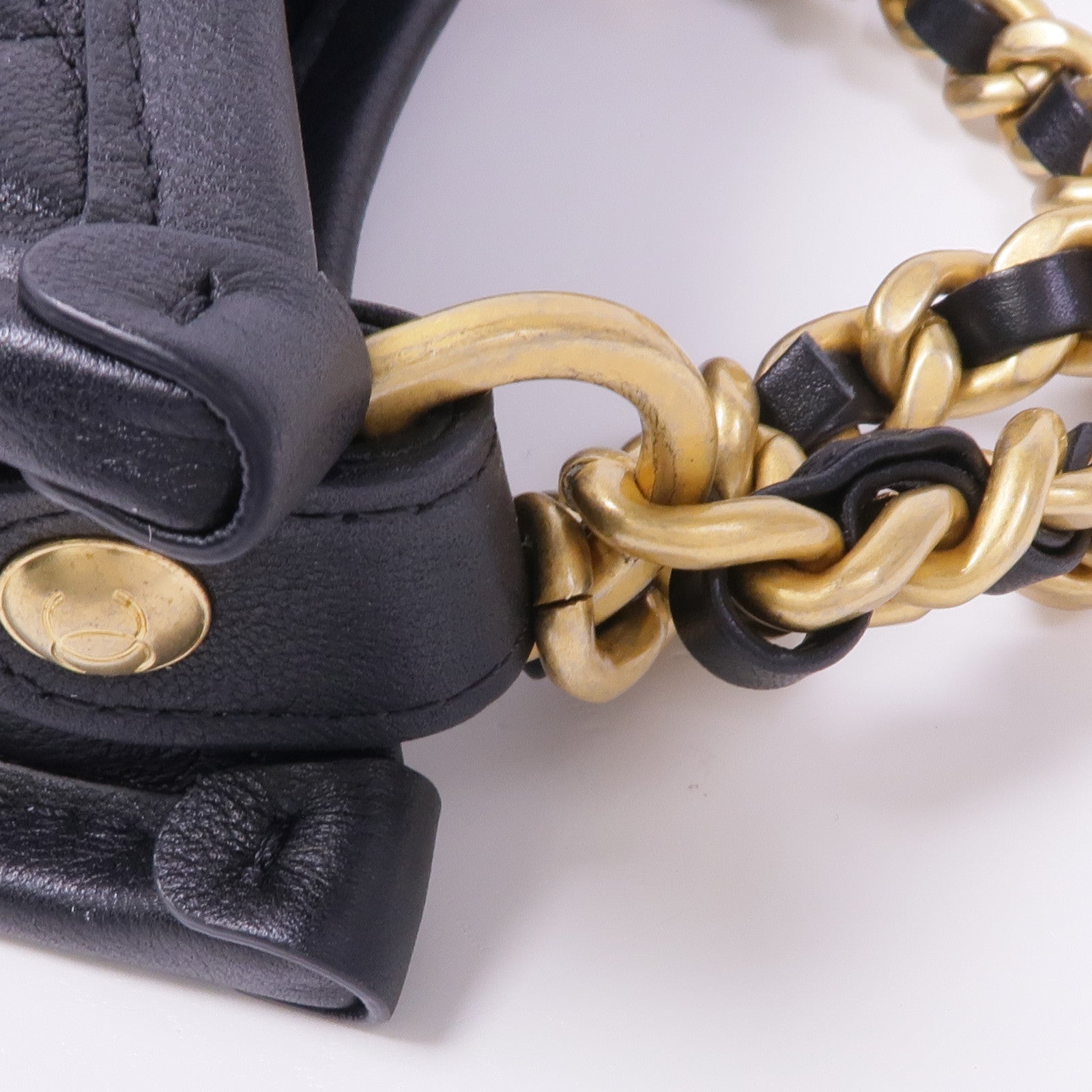 CHANEL 羊皮皮革2way Shoulder Bag金扣手挽肩背兩用袋