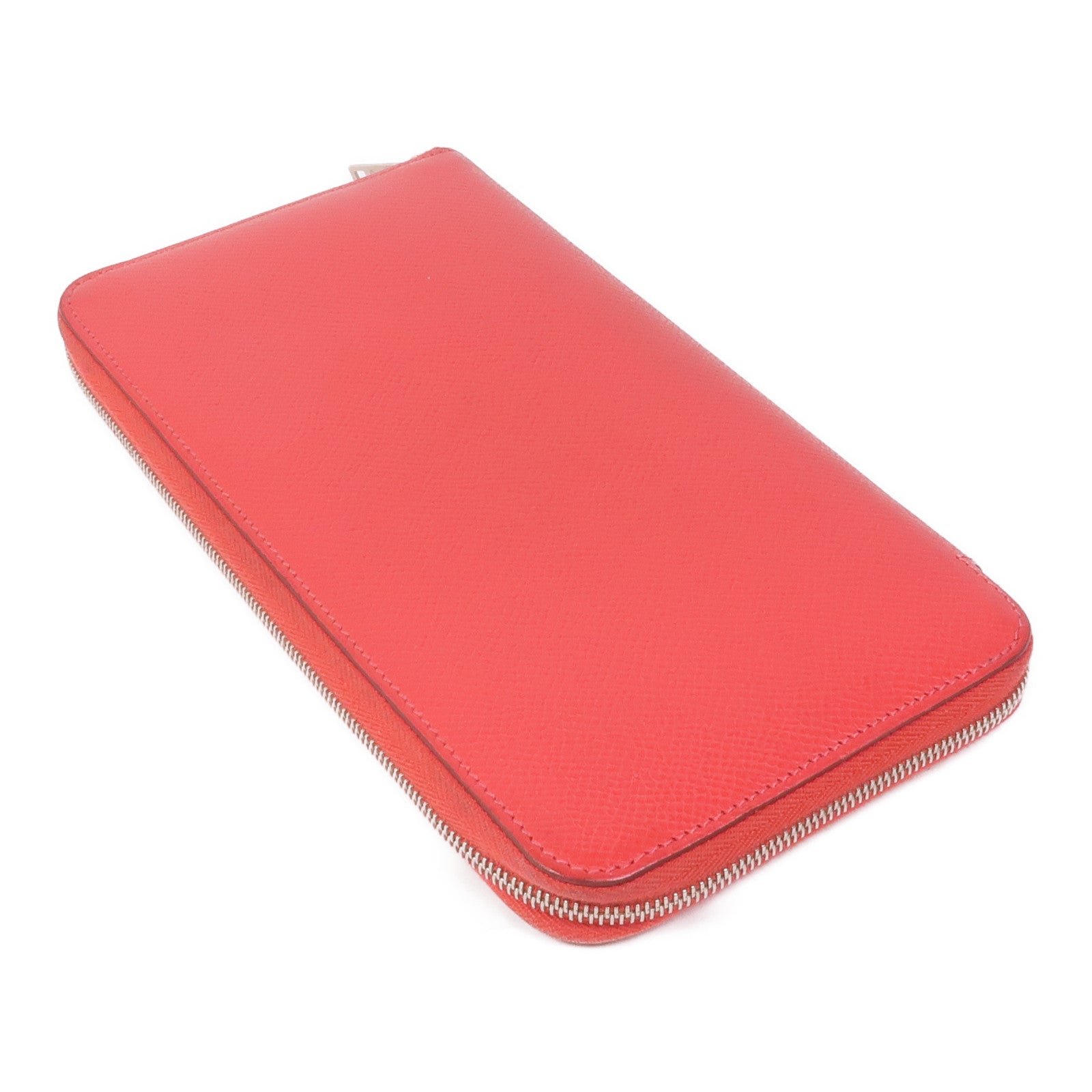 HERMES Epsom皮革Silk'In Long Wallet銀扣長錢包