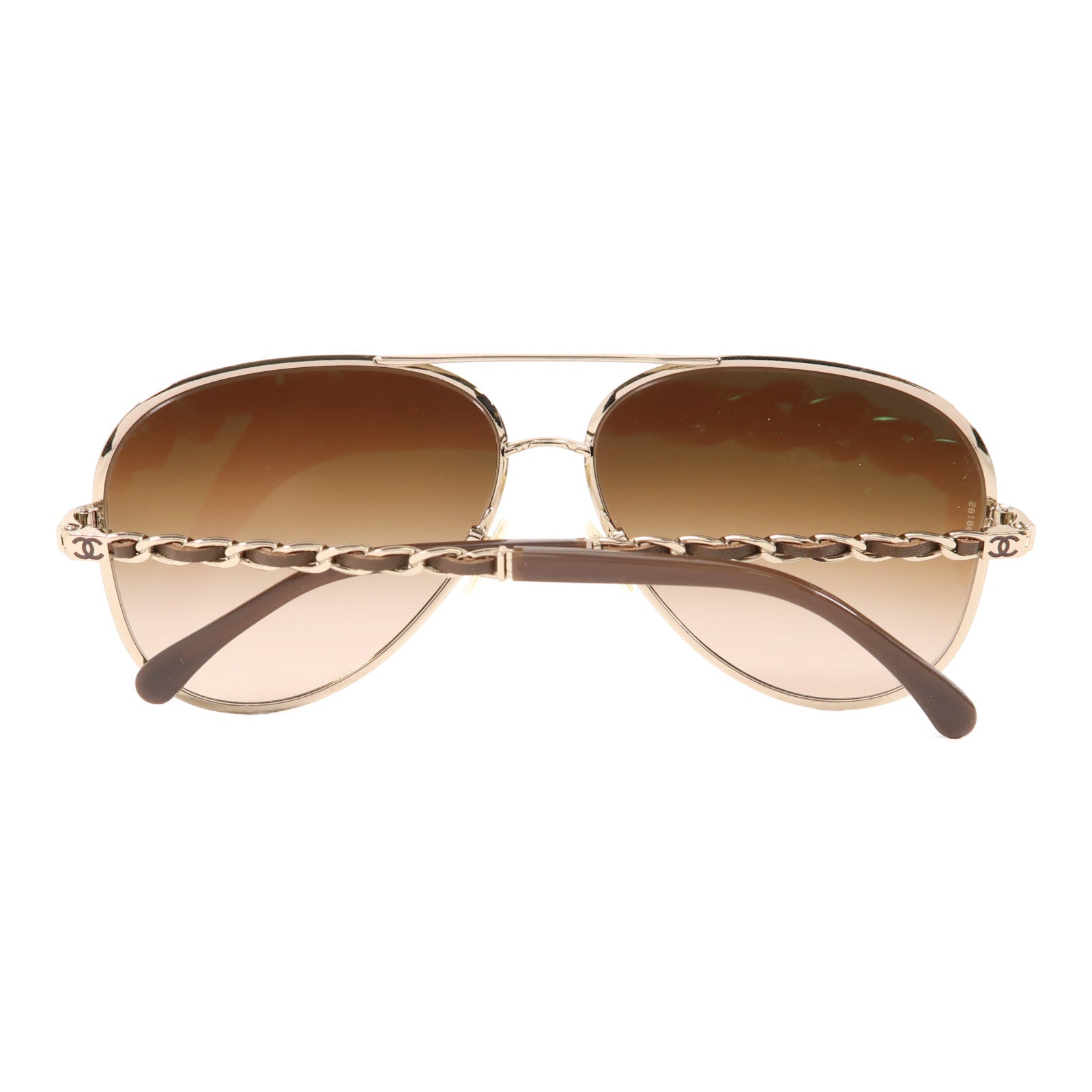 CHANEL 金屬/PVC Sunglasses太陽眼鏡棕色