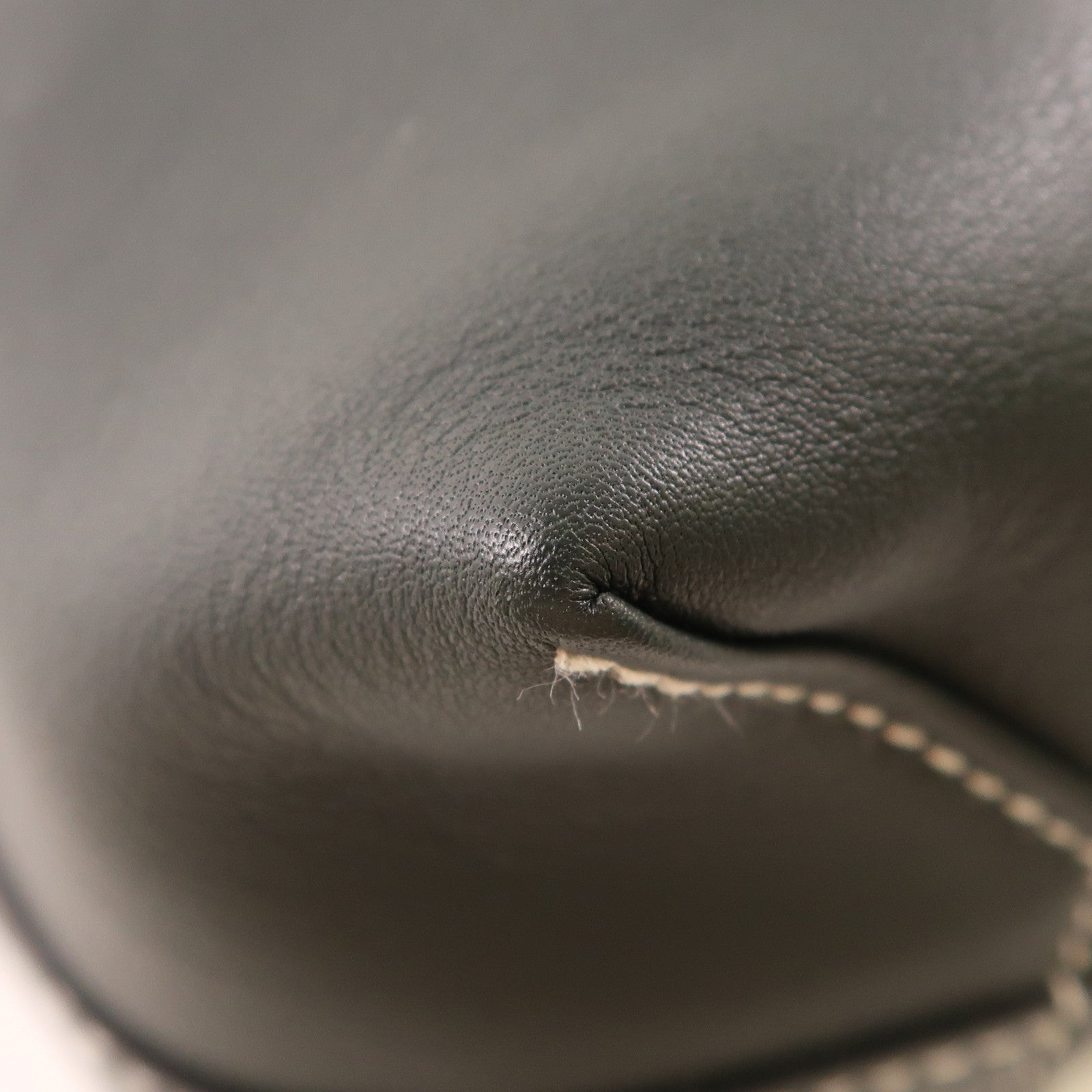 HERMES Swift皮革Double Sens 28肩背袋/手挽袋Bambou/Vert Anglais/Gris Perle