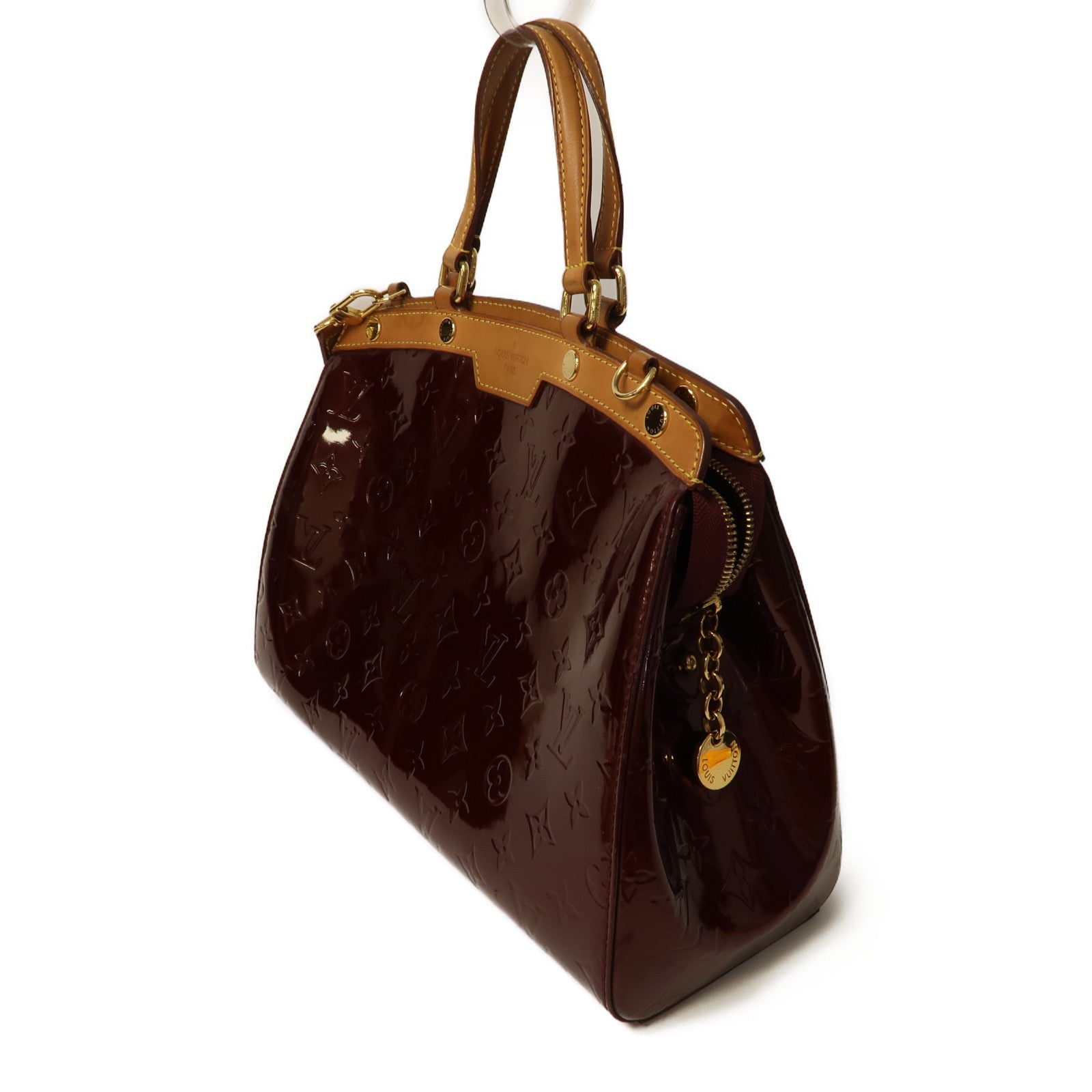 LOUIS VUITTON 【激減優惠】Vernis Blair GM金扣手挽肩背兩用袋酒紅色
