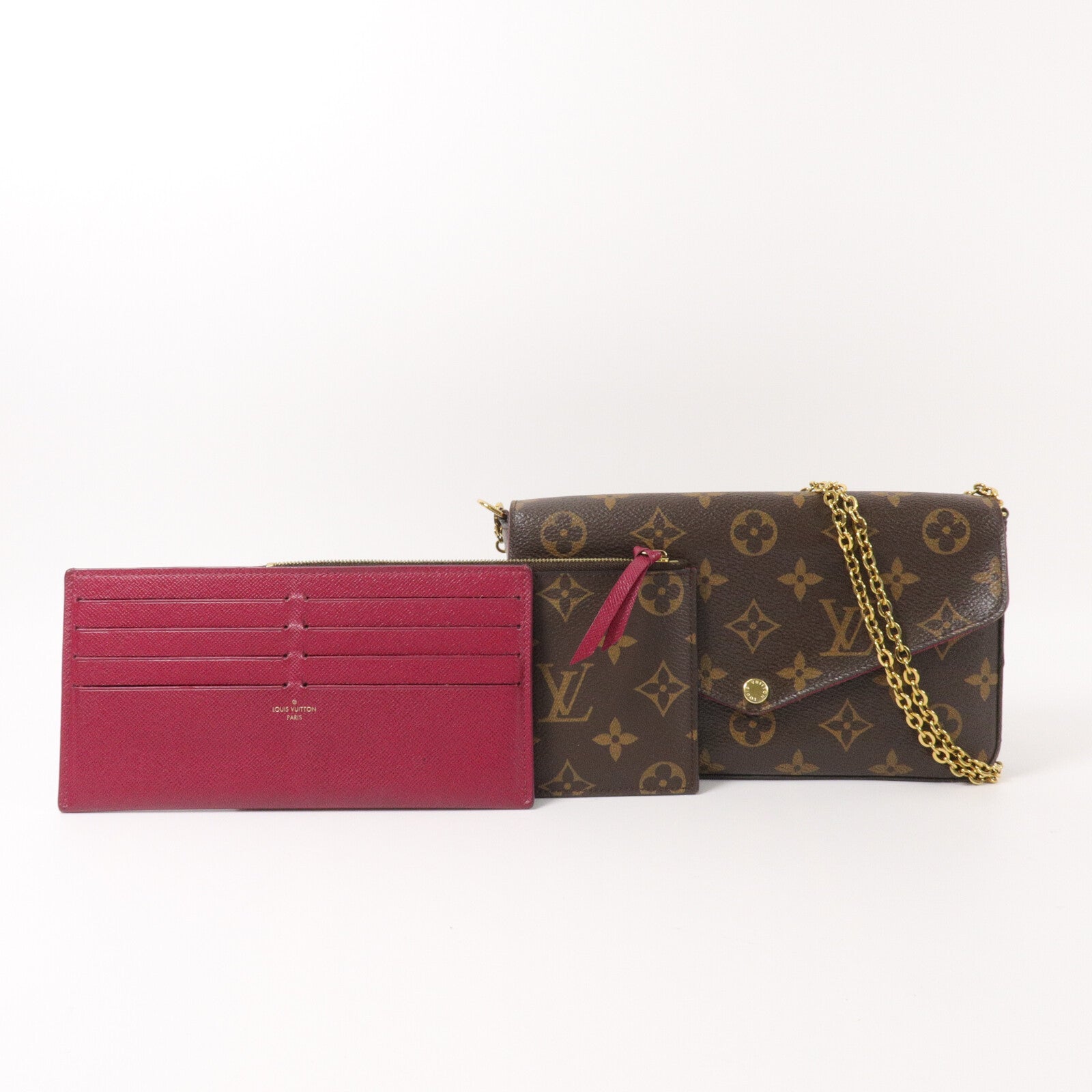 LOUIS VUITTON Monogram Felicie Pochette鏈帶肩背袋