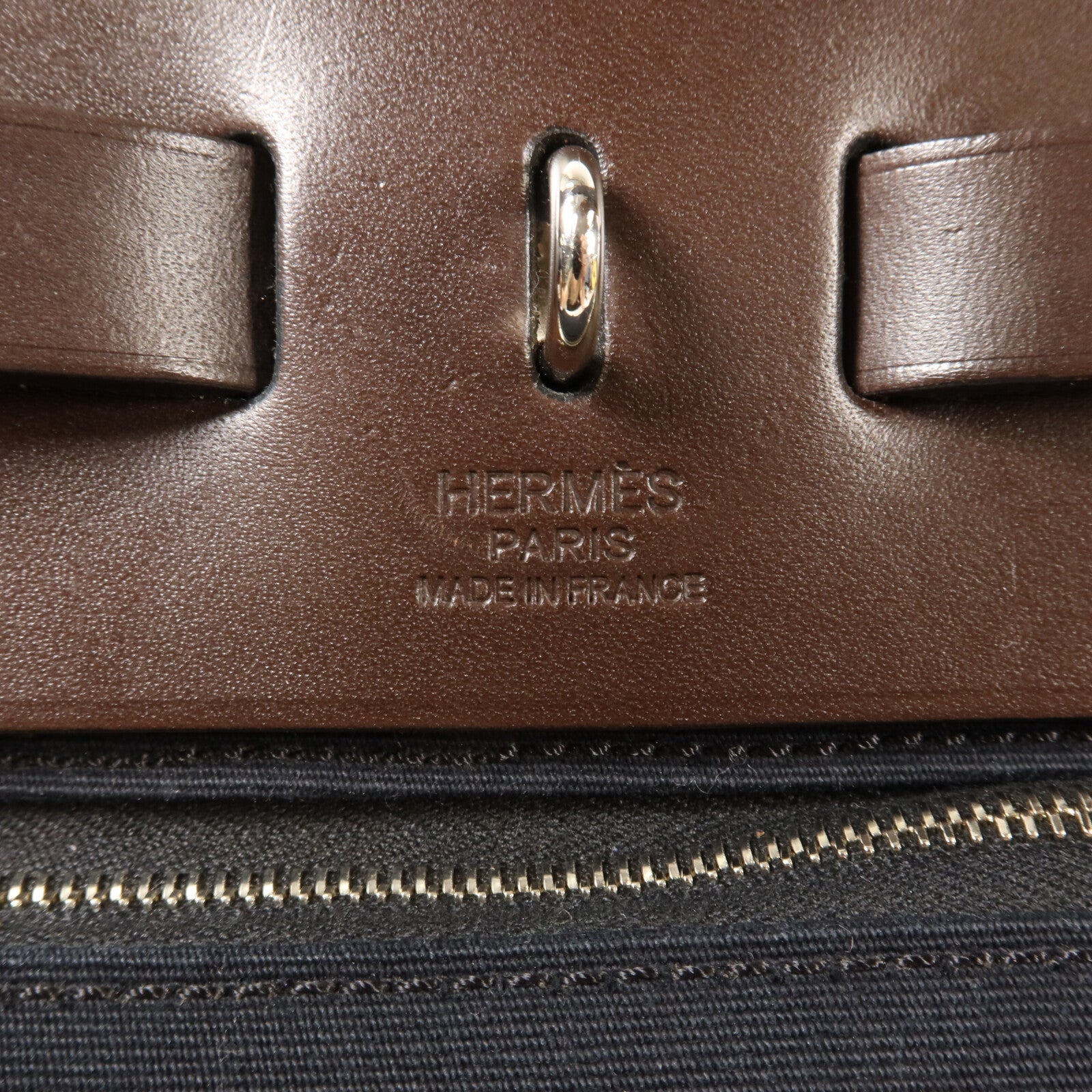HERMES 帆布Herbag PM手挽肩背兩用袋Noir