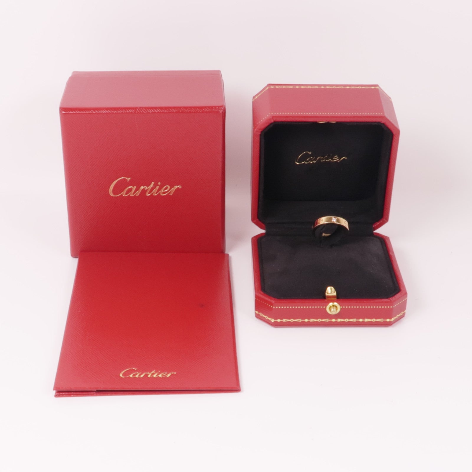 CARTIER 18K玫瑰金Love Ring鑽石戒指Cartier#51/US#5.75