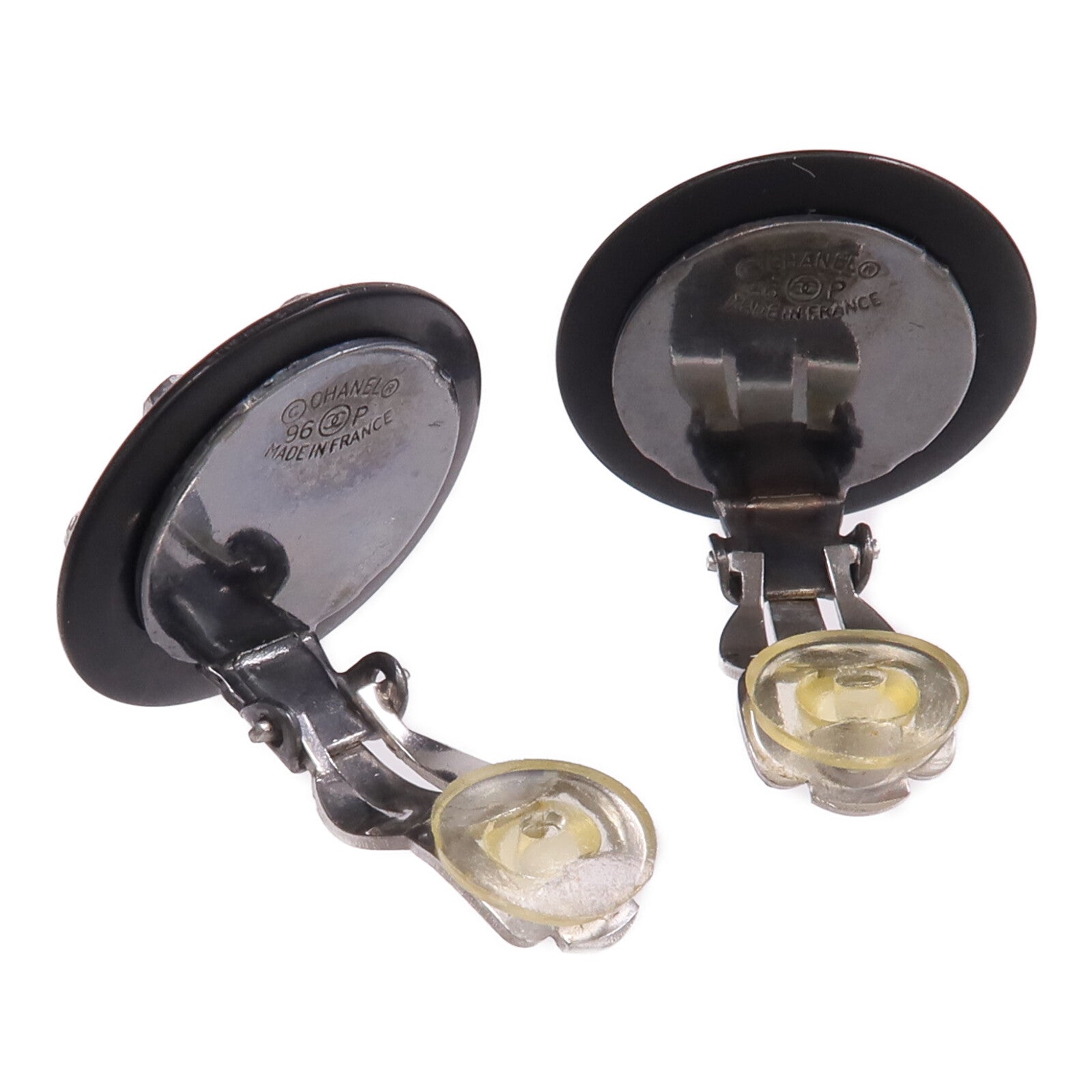 CHANEL 金屬/水晶Clip On Earrings耳環