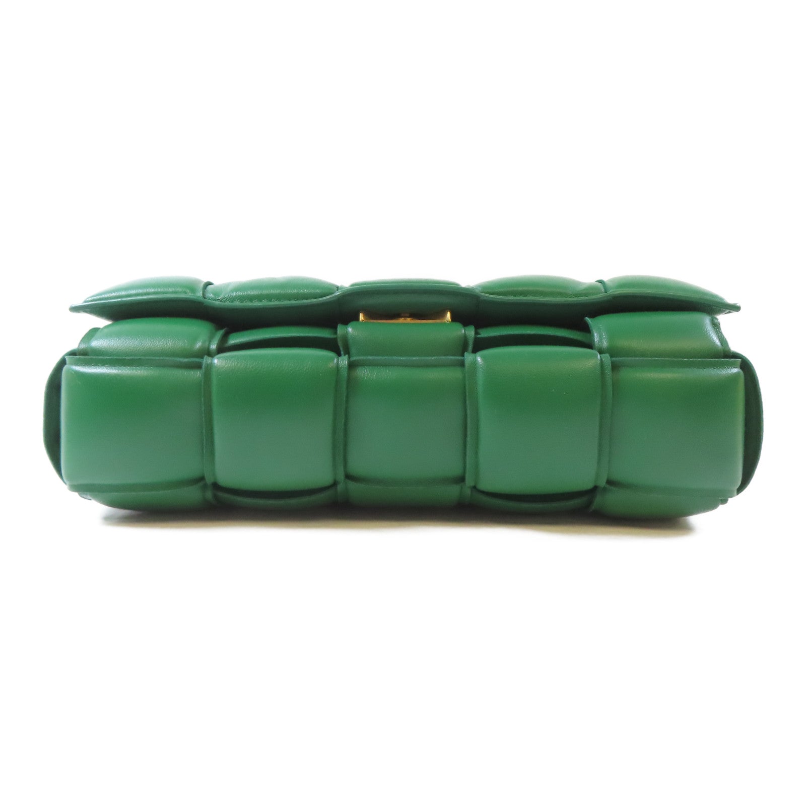 BOTTEGA VENETA 【激減優惠】牛皮皮革Padded Cassette金扣肩背袋綠色