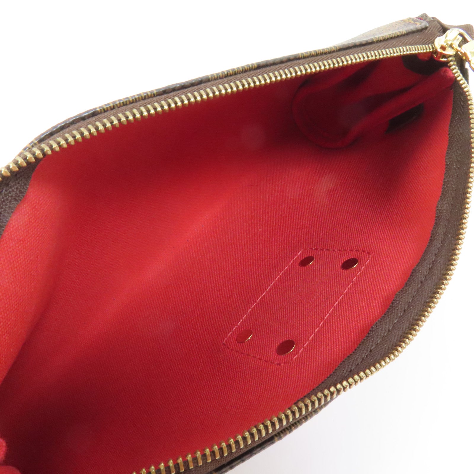 LOUIS VUITTON Damier Eva金扣手挽肩背兩用袋棕色