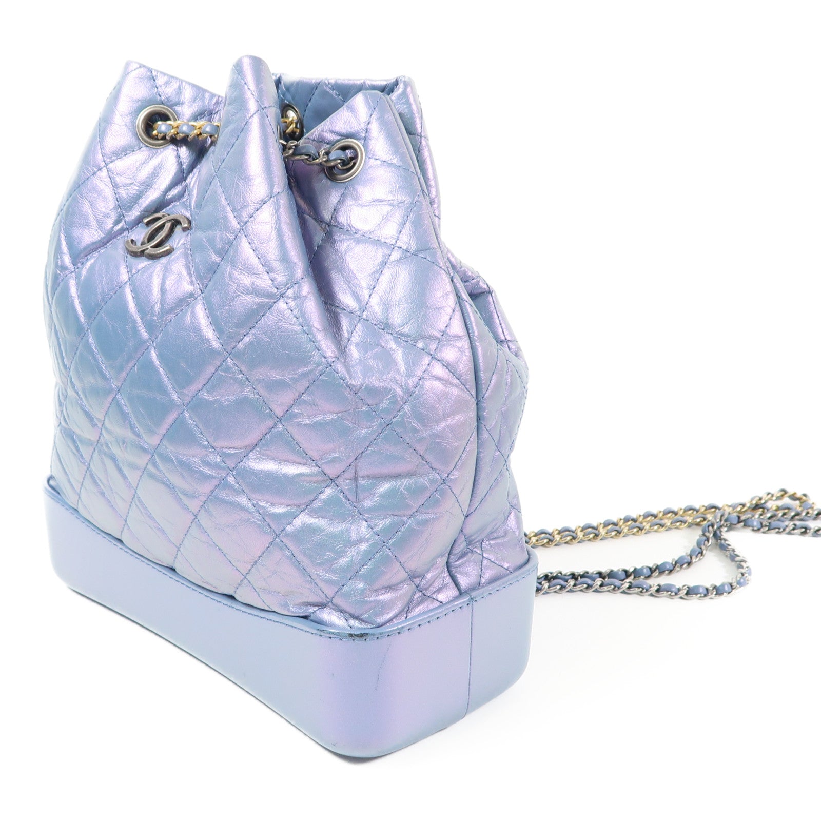 CHANEL 牛皮皮革Garbrielle Backpack鏈帶背包