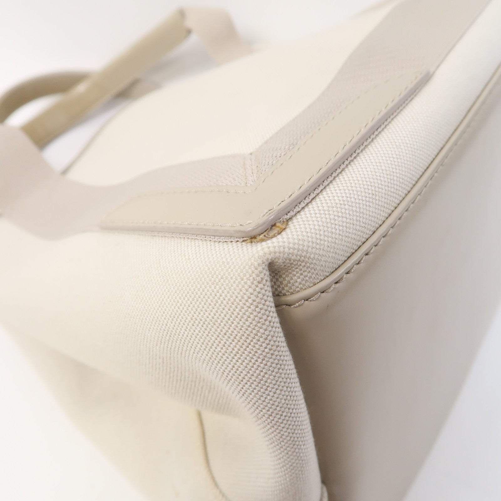 BALENCIAGA 帆布Tote Bag銀扣手挽袋米色