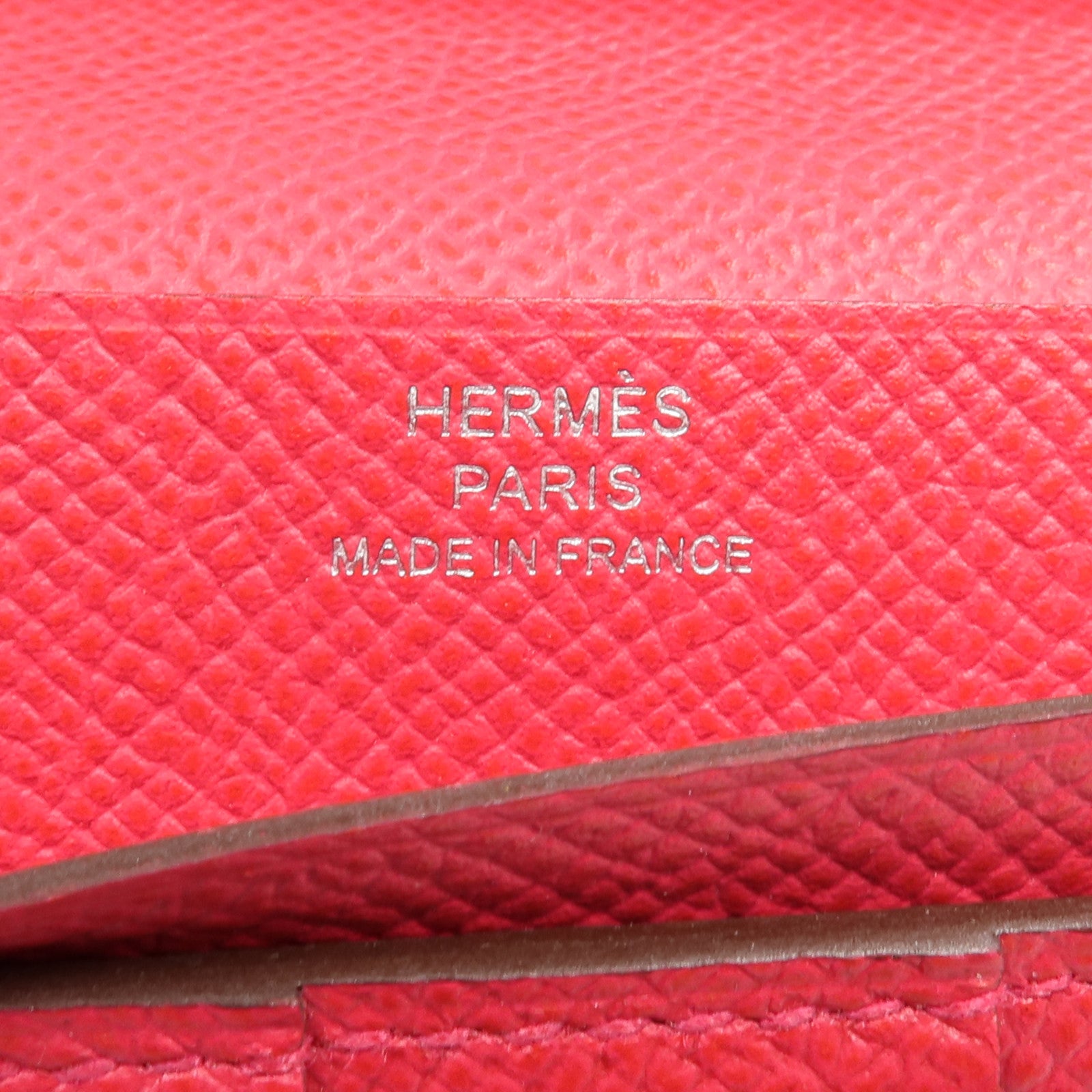 HERMES Epsom皮革Bearn Wallet長錢包Framboise