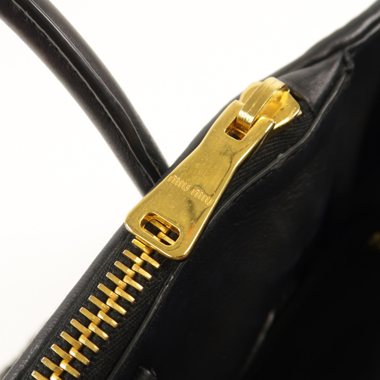 Miu Miu 羊皮皮革2Way Shoulder金扣手挽肩背兩用袋