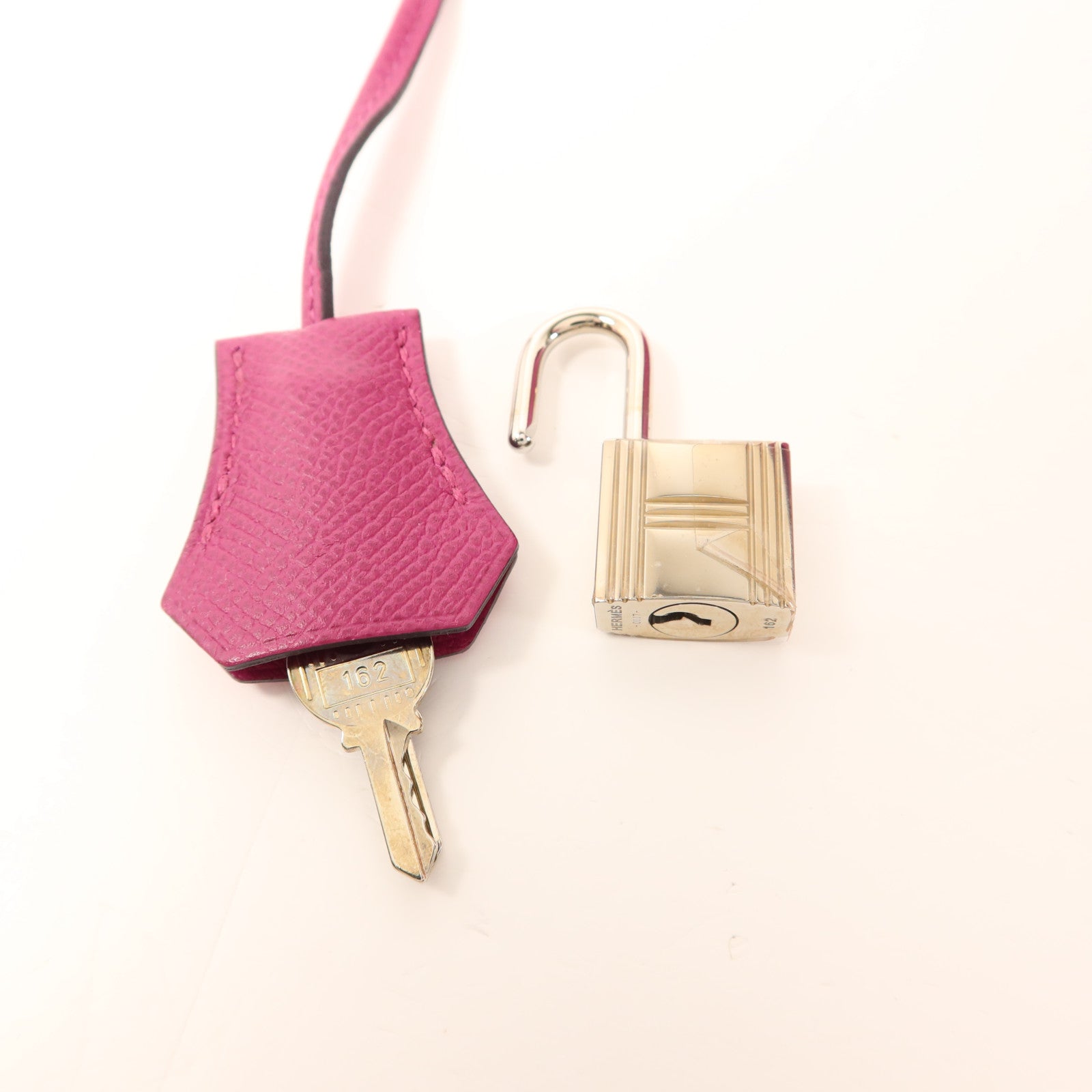 HERMES Epsom皮革Sac Kelly II Sellier 25銀扣手挽肩背兩用袋Rose Pourpre