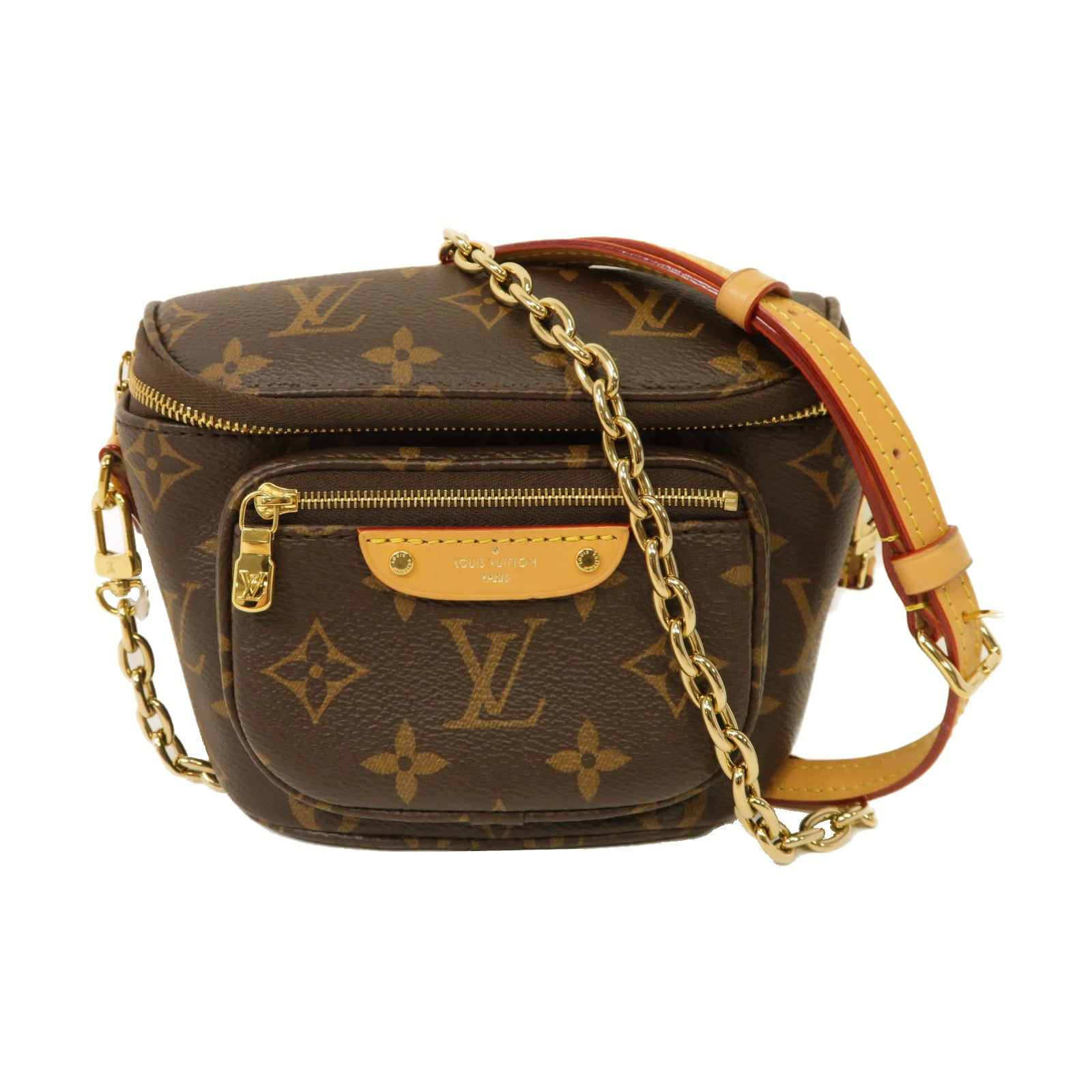 LOUIS VUITTON Monogram Mini Bumbag金扣腰包啡色