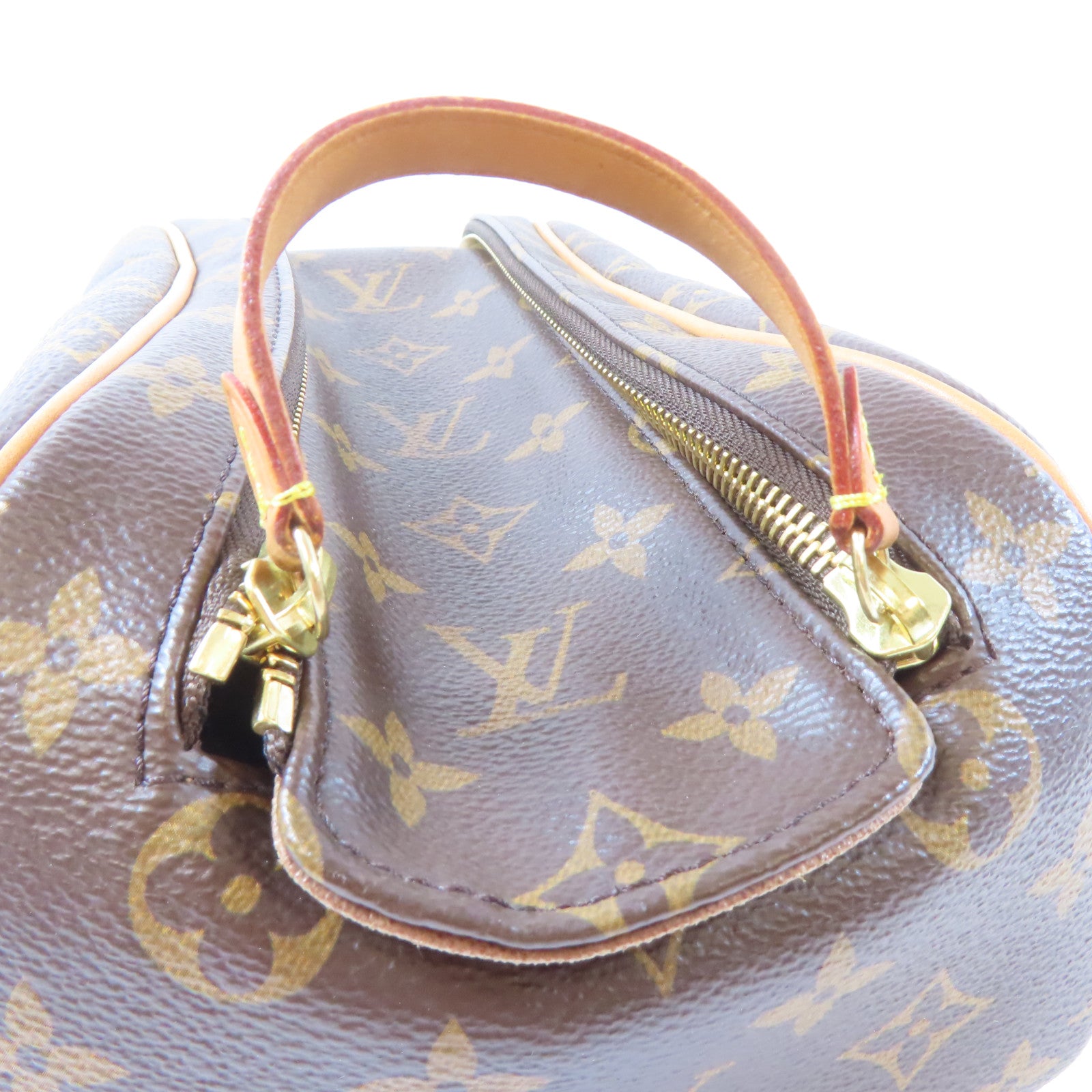 LOUIS VUITTON Monogram Dopp金扣手拿包啡色