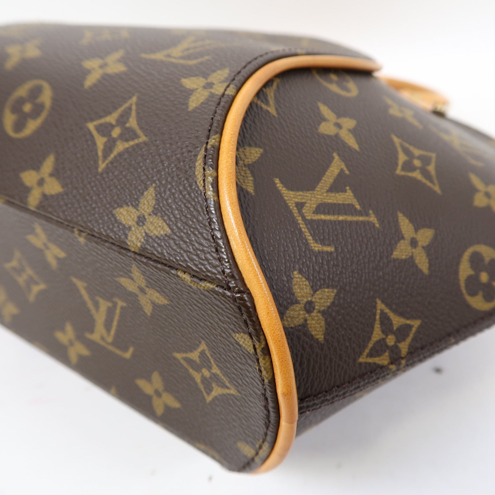 LOUIS VUITTON Monogram Elipse PM金扣手挽袋啡色