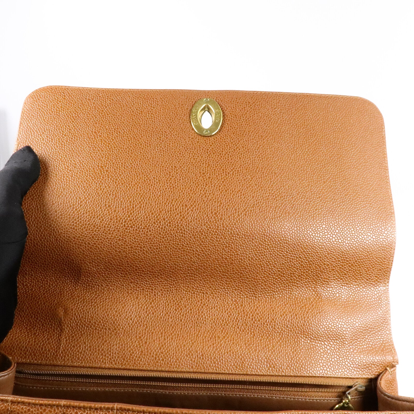 CHANEL 牛皮皮革Vintage Jumbo CC Madermoiselle手挽袋
