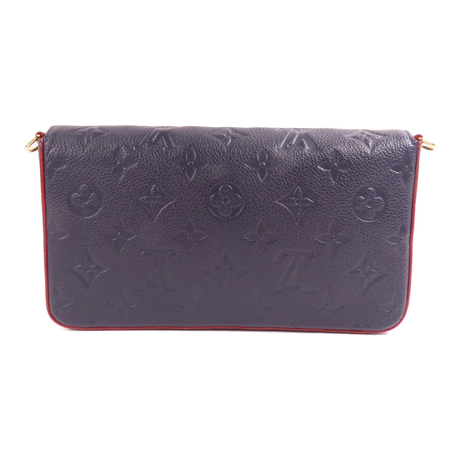 LOUIS VUITTON Monogram Empreinte Felicie Pochette金扣鏈帶肩背袋