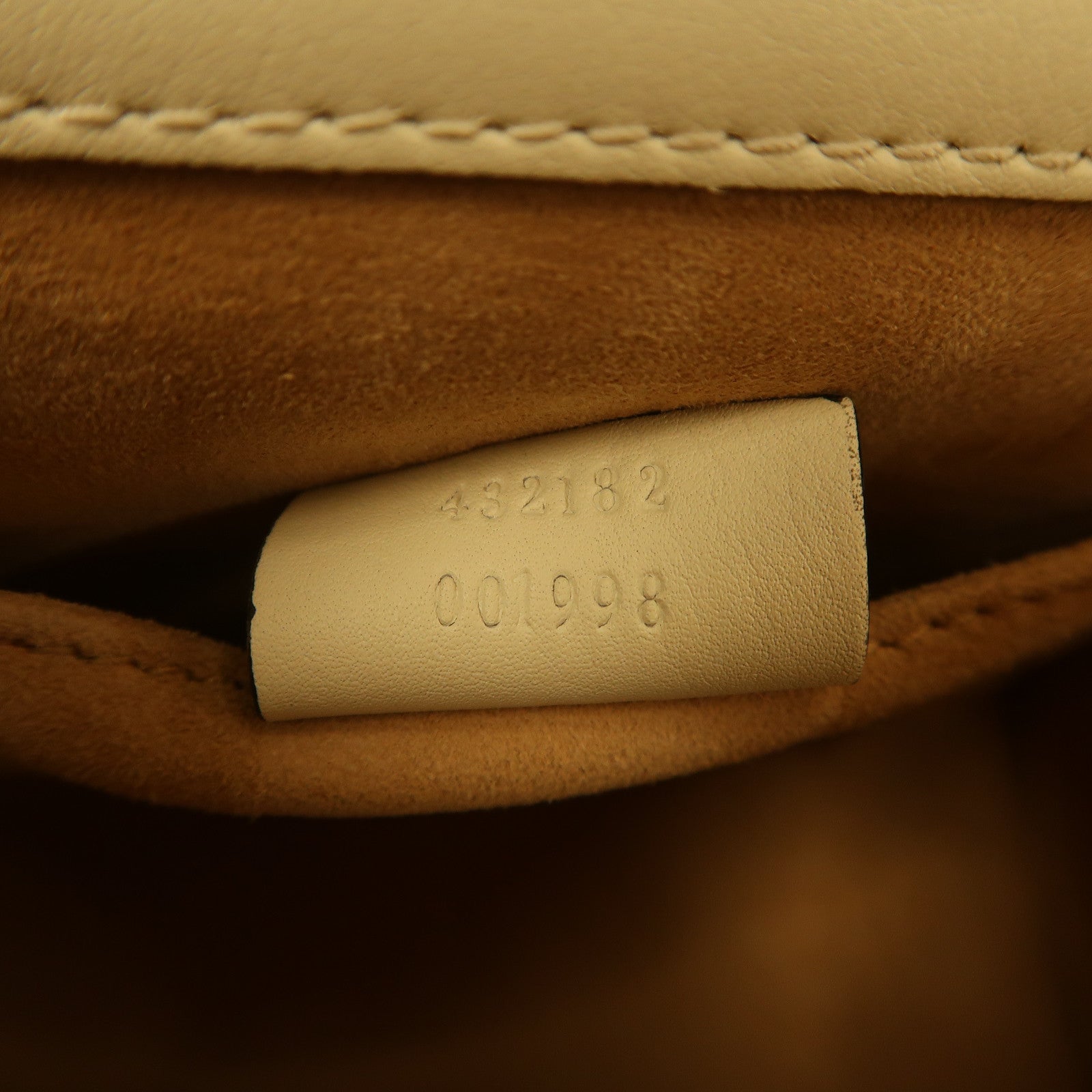 GUCCI 牛皮皮革Padlock GG金扣鏈帶肩背袋白色
