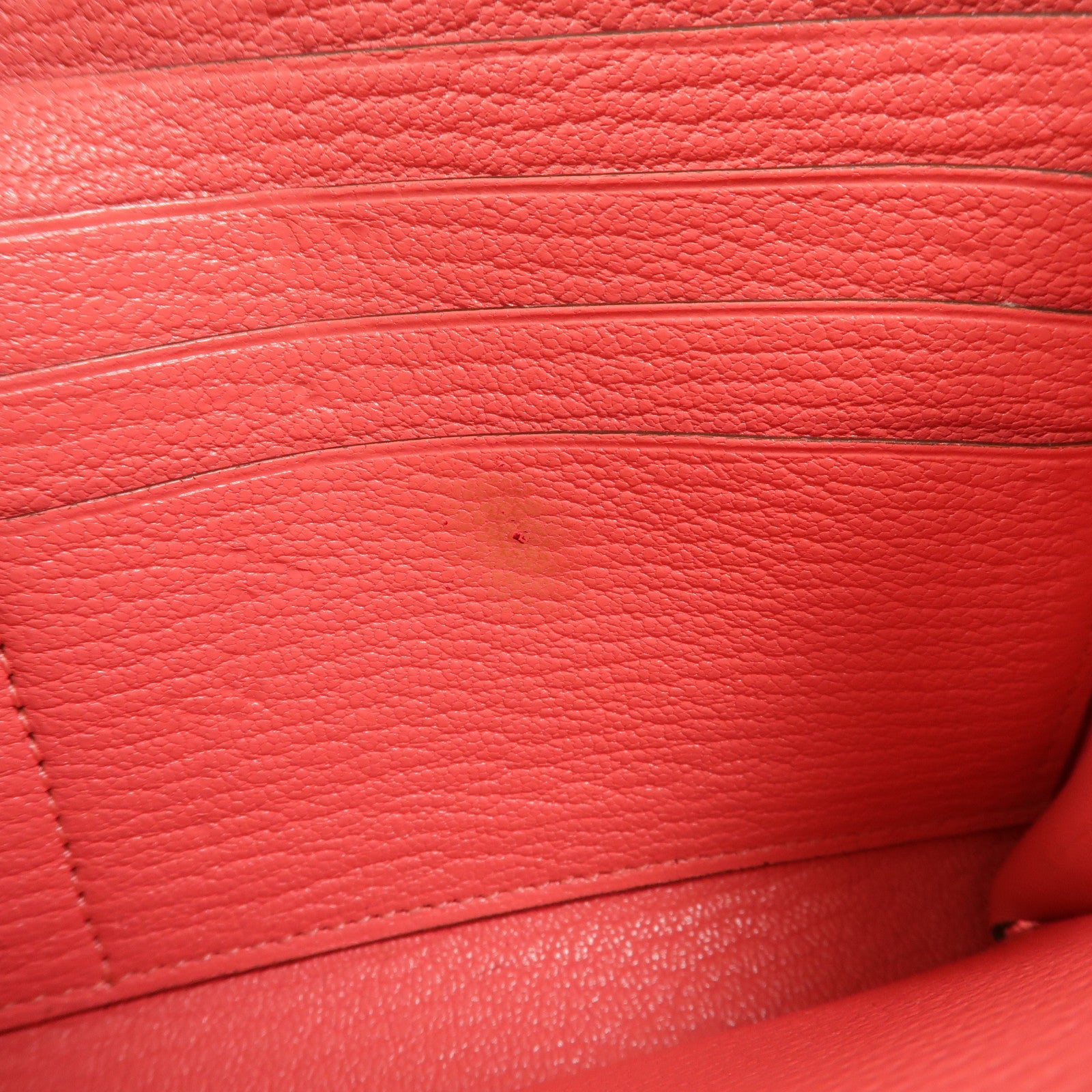 HERMES Chevre皮革Kelly Long Wallet長錢包Rose Lipstick
