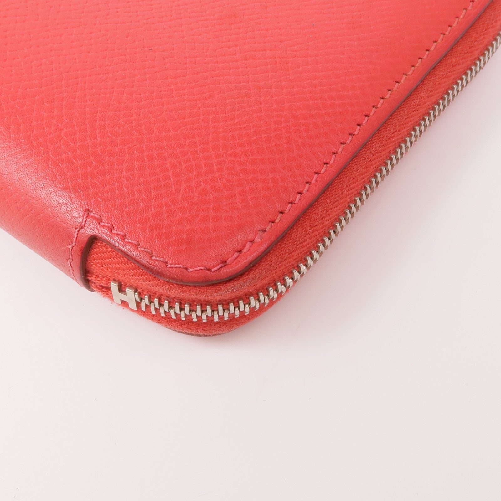 HERMES Epsom皮革Silk'In Long Wallet銀扣長錢包