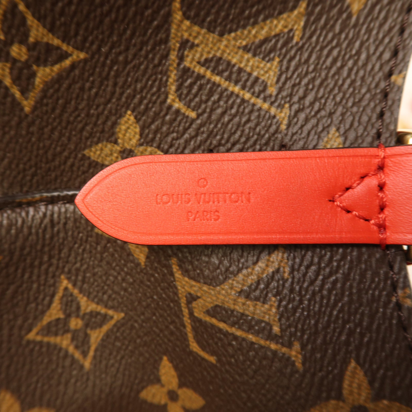 LOUIS VUITTON Monogram Neo Noe Bucket Bag金扣肩背袋Coquelicot/紅色